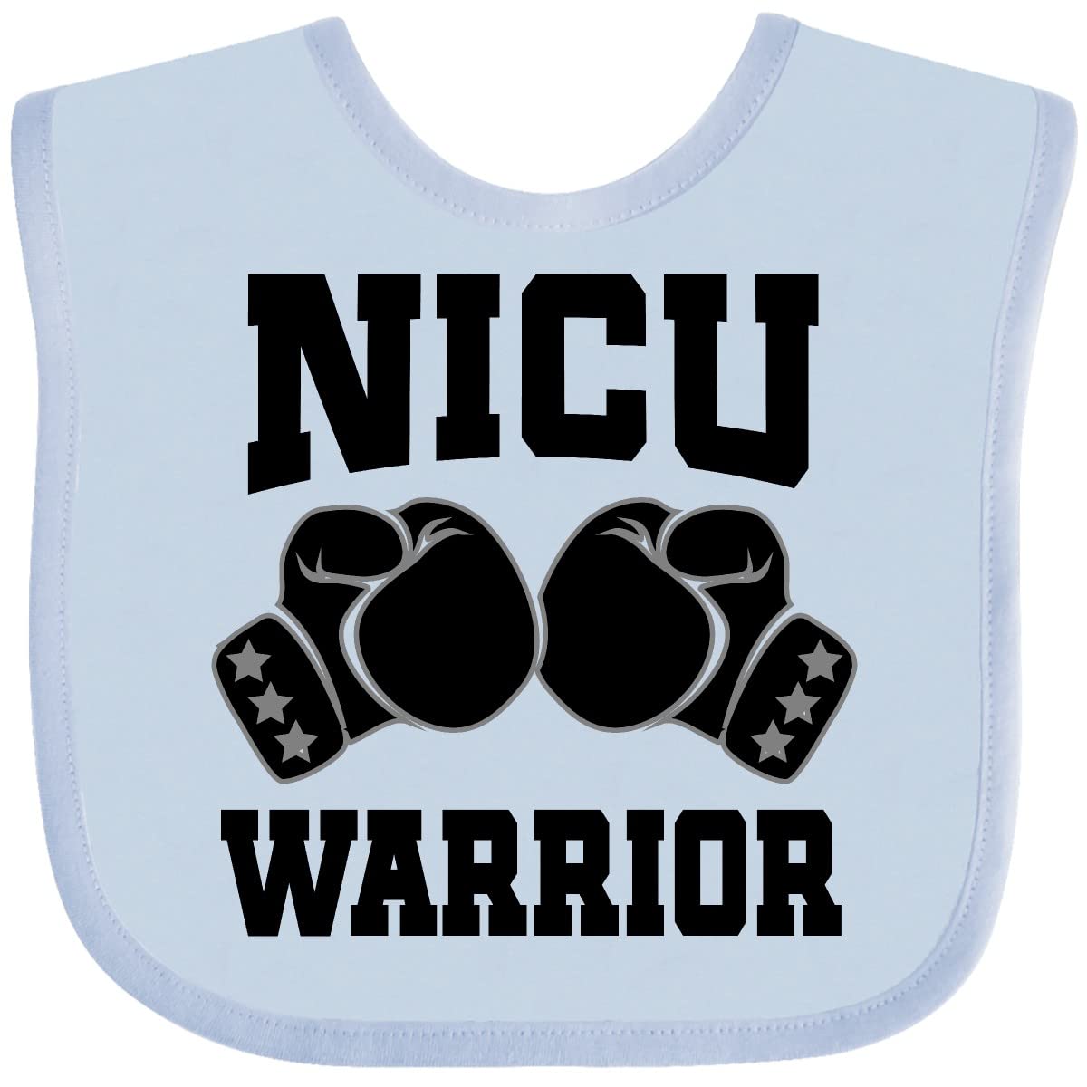 Inktastic NICU Warrior Baby Boy Bib - Soft Cotton Drool Bibs for Newborns & Infants - Perfect for Feeding, Teething, and Everyday Use