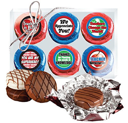 Premium Chocolate Covered Cream Sandwich Cookies - 6 Pack Gourmet Treats for Teacher Appreciation Gifts, Classroom Rewards & Holiday Parties