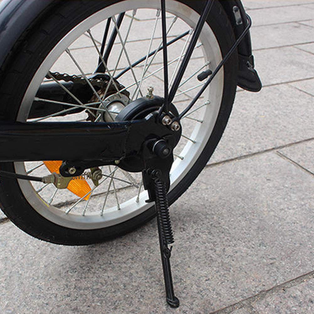 Xunn Black Bicycle Kickstand for Kids - Adjustable Bike Stand for Children's Bicycles - Perfect for Commuting, School Rides & Family Cycling Adventures