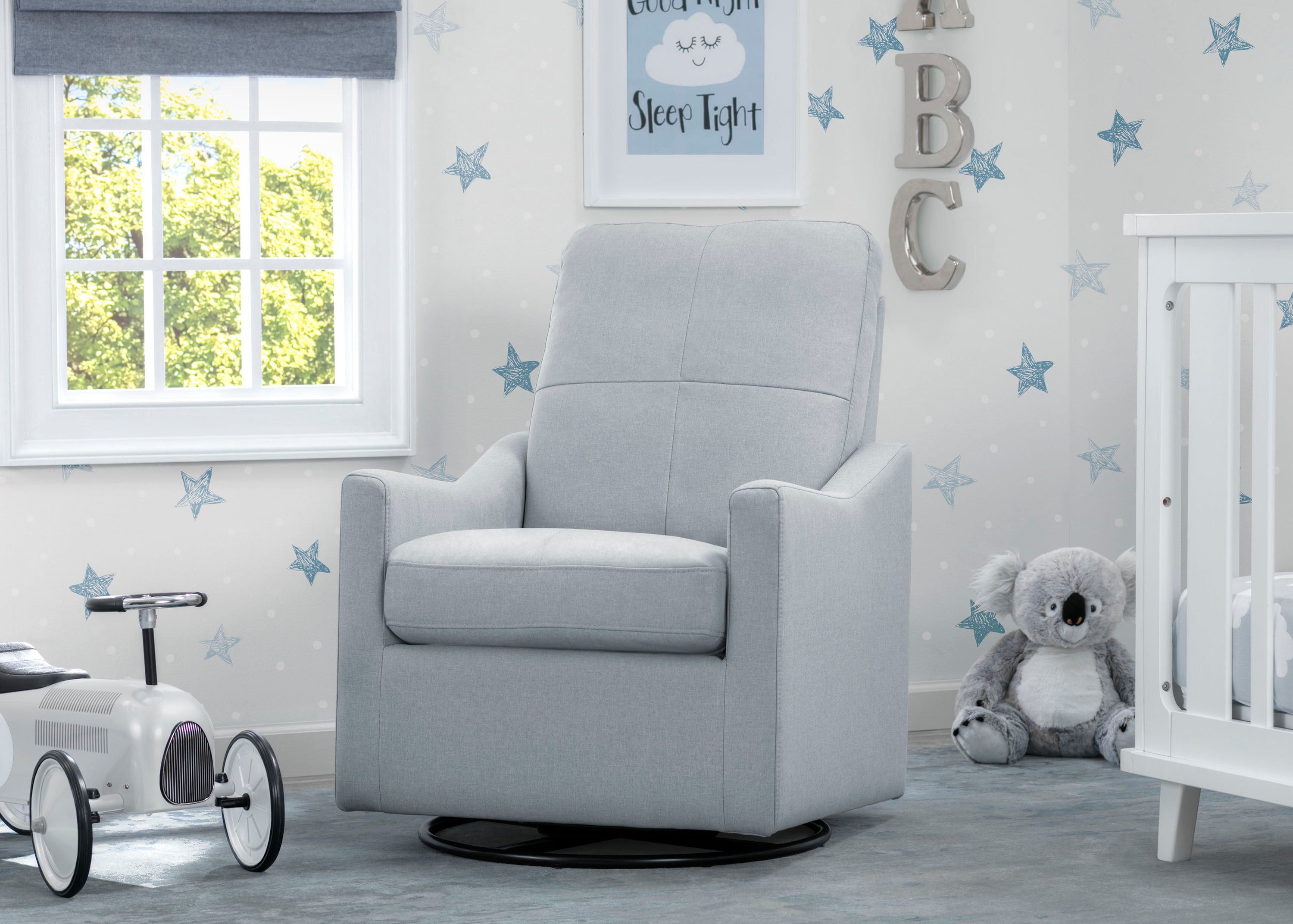 Kenwood Nursery Glider Swivel Rocker Chair - Comfortable Baby Rocking Chair for Nursing, Feeding & Soothing - Perfect for Nursery, Bedroom & Breastfeeding Rooms