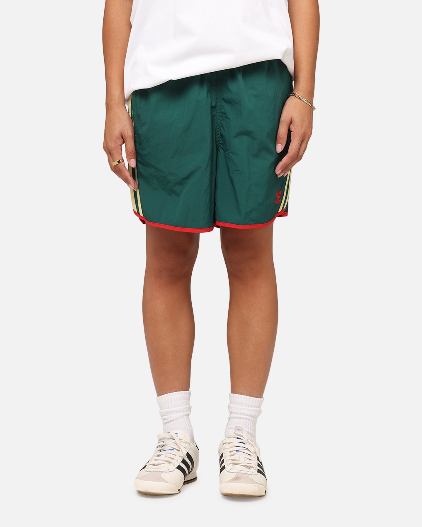 Adidas Adicolor Classics Sprinter Shorts for Men - Green & Yellow Athletic Running Shorts - Perfect for Gym, Jogging & Casual Wear