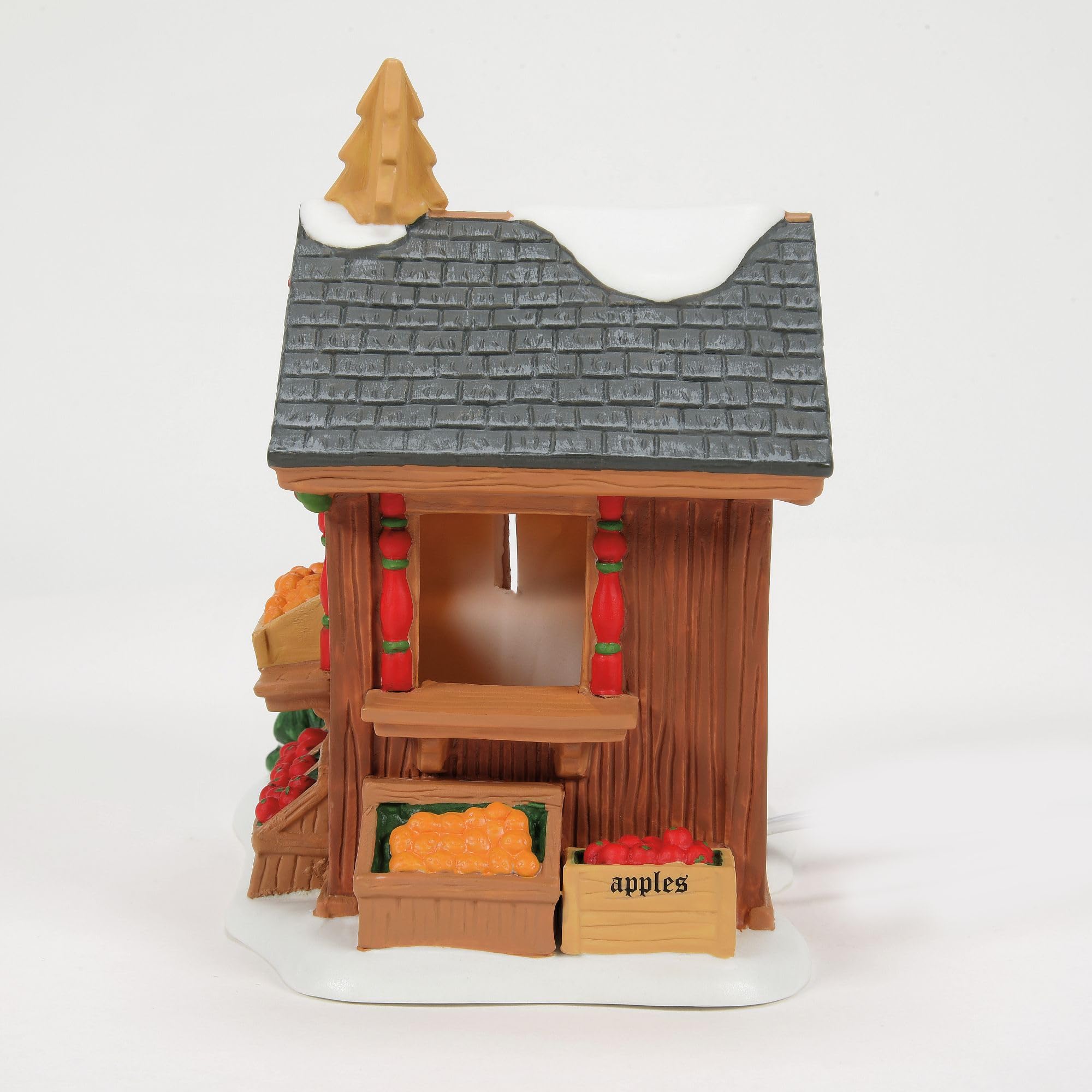 Department 56 Dickens Village Market Fruit Stand Lit Building - 4.8 Inch Multicolor Christmas Village Collectible | Perfect for Holiday Displays & Winter Village Scenes