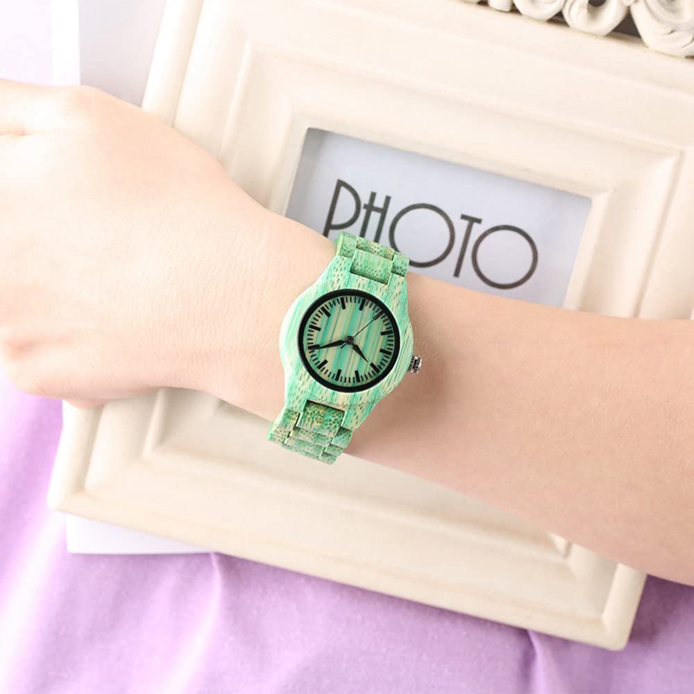 Wooden Watch for Women - Classic Bamboo Analog with Wood Strap | Casual & Office Wear