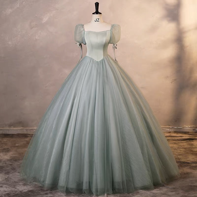 Elegant A-Line Tulle Long Prom Dress for Birthday Party & Formal Events - J3243 | Perfect for Homecoming, Quinceañera & Evening Galas