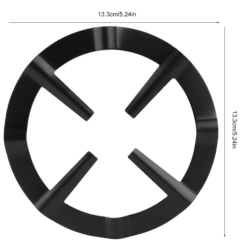 Stainless Steel Black Coffee Pot Shelf - Round Stove Support Rack for Kitchen Cookware | 13.3cm Middle Hole | Durable Household Coffee Maker Stand for Stovetop Use | Perfect for Brewing, Serving & Storing Coffee Pots