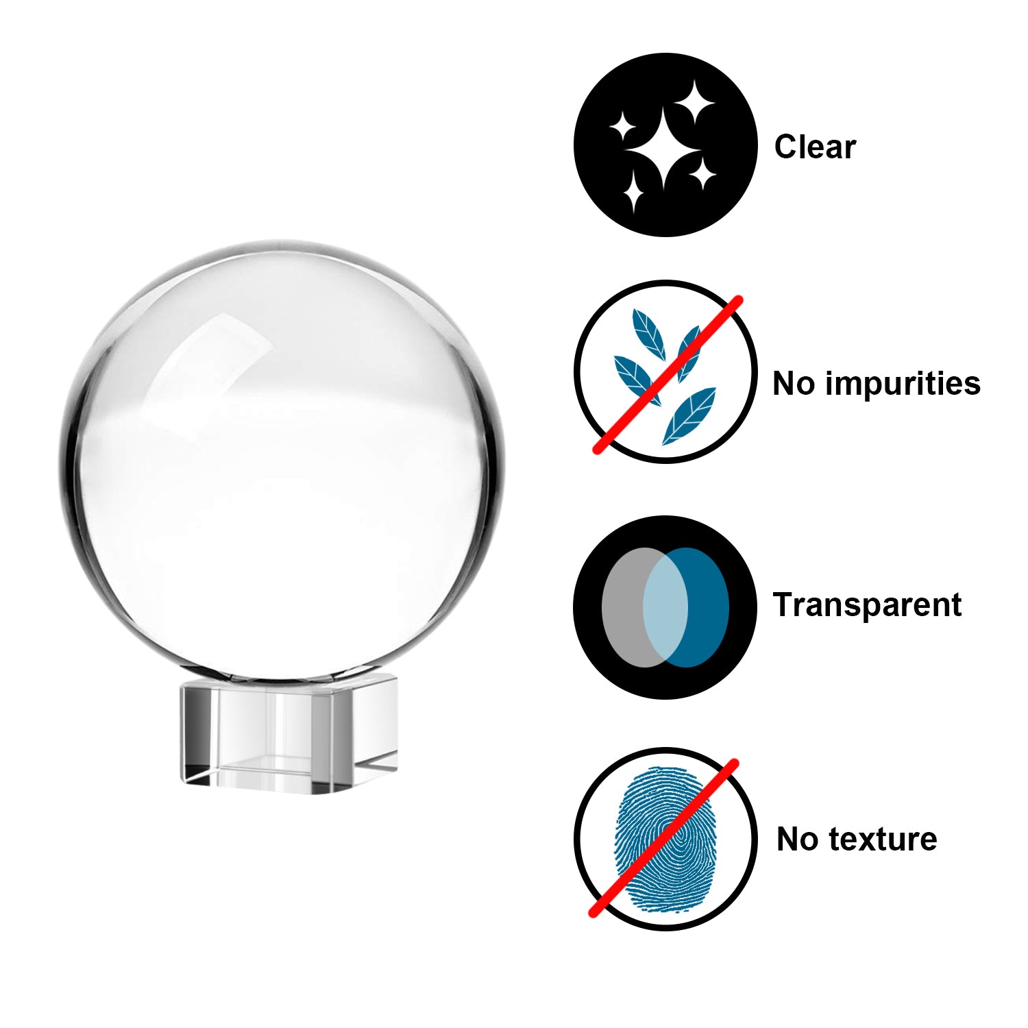 NEEWER 80mm/3 Inch Clear Crystal Ball Globe for Photography, Meditation & Home Decor - Perfect for Landscape Shots, Spiritual Practices & Interior Design