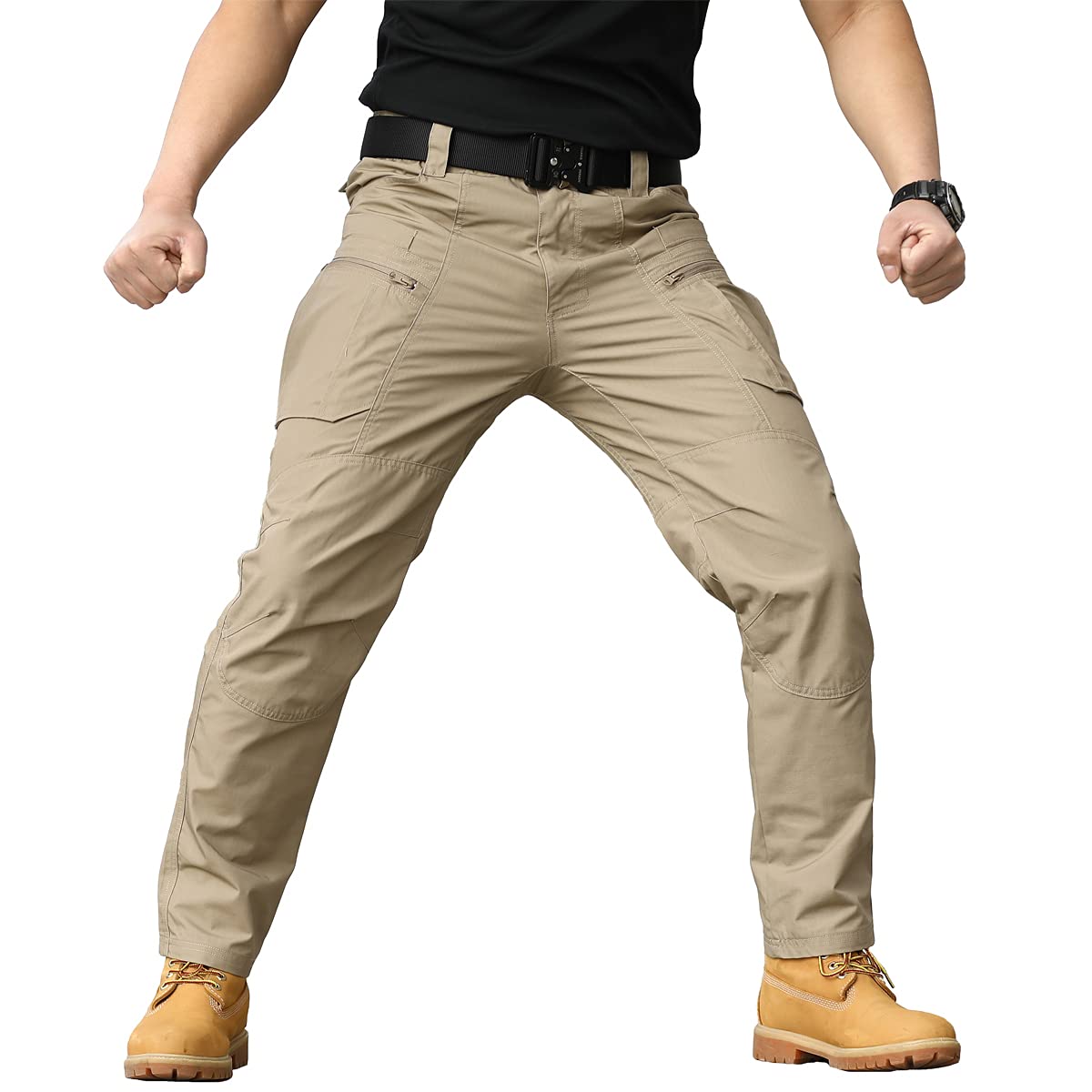 NAVEKULL Men's Tactical Hiking Pants - Ripstop Military Cargo Pants Lightweight Outdoor Work Trousers for Camping, Hunting & Adventure Activities
