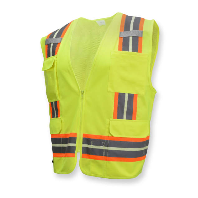 Radians SV6GL High Visibility Glow in The Dark Safety Vest for Surveyors - Perfect for Nighttime Construction & Road Work