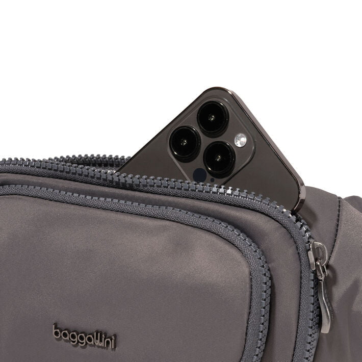 Baggallini On The Go Belt Bag Waist Pack - Hands-Free Crossbody Fanny Pack for Travel, Hiking & Running - Secure & Stylish Waist Wallet for Women & Men