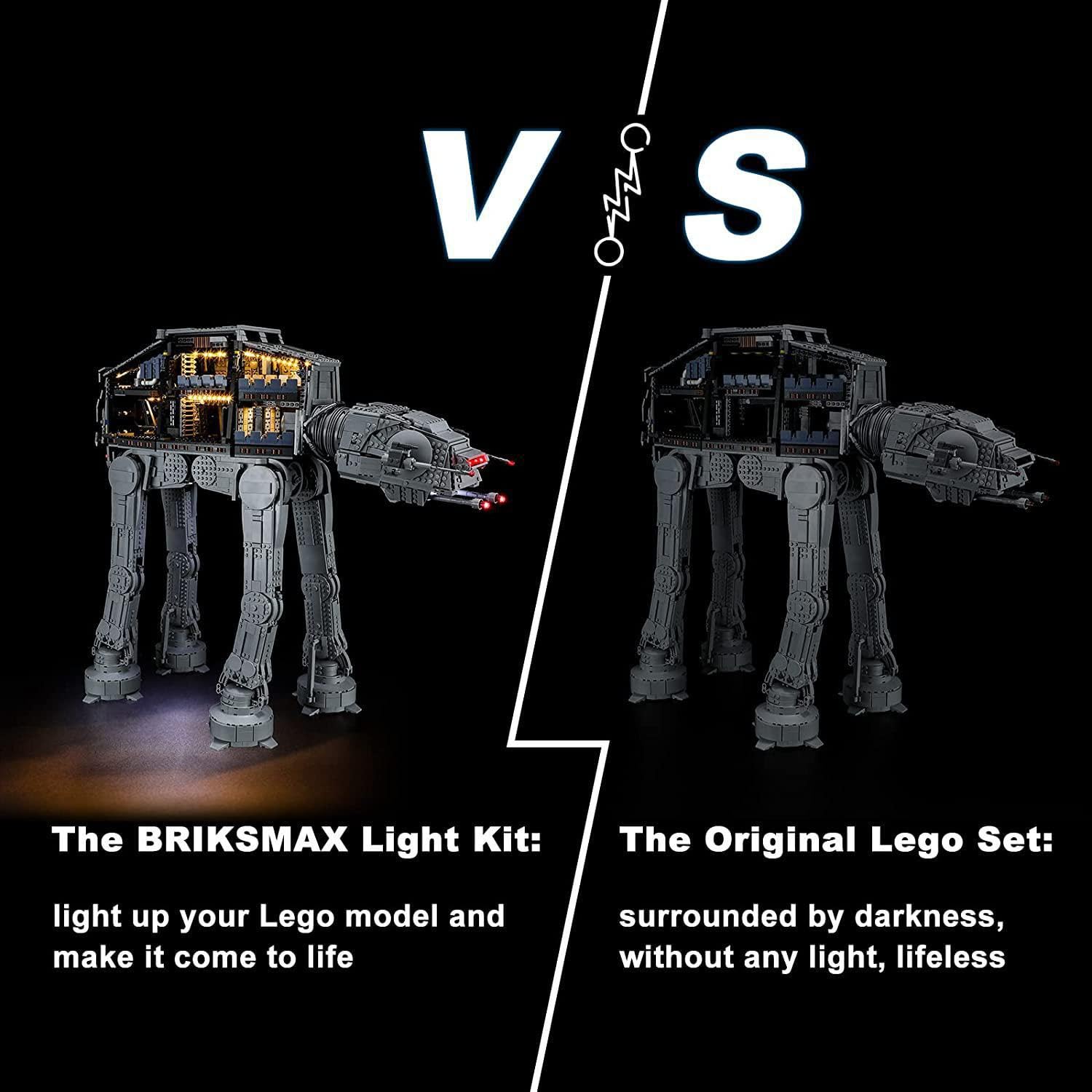 USB Light Kit for LEGO Star Wars AT-AT Walker 75313 - DIY Lighting Set for LEGO Models (Not Included) - Perfect for Night Display & Star Wars Collection Enhancement