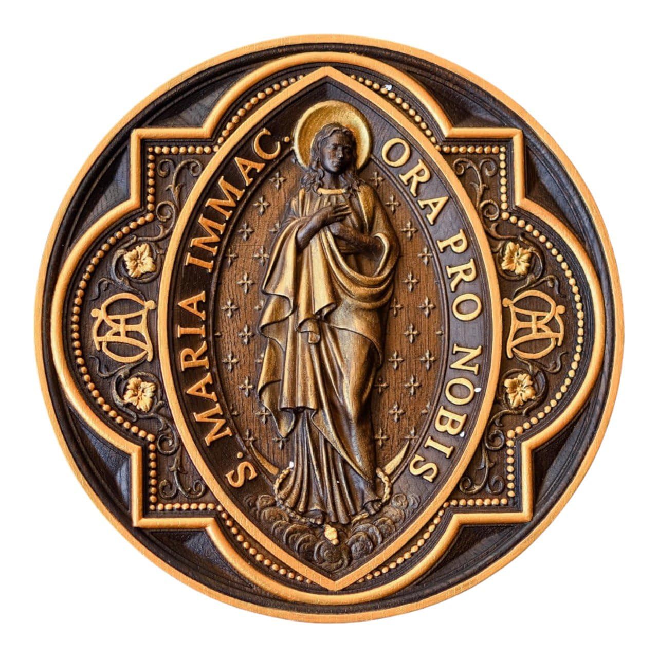 Handmade Our Lady of Lourdes Virgin Mary Wood Wall Art - Custom Framed Christian Home Decor for Bedroom | Unique Religious Gift for Mother's Day, Christmas & Housewarming - Perfect for Prayer Rooms, Catholic Homes & Spiritual Spaces