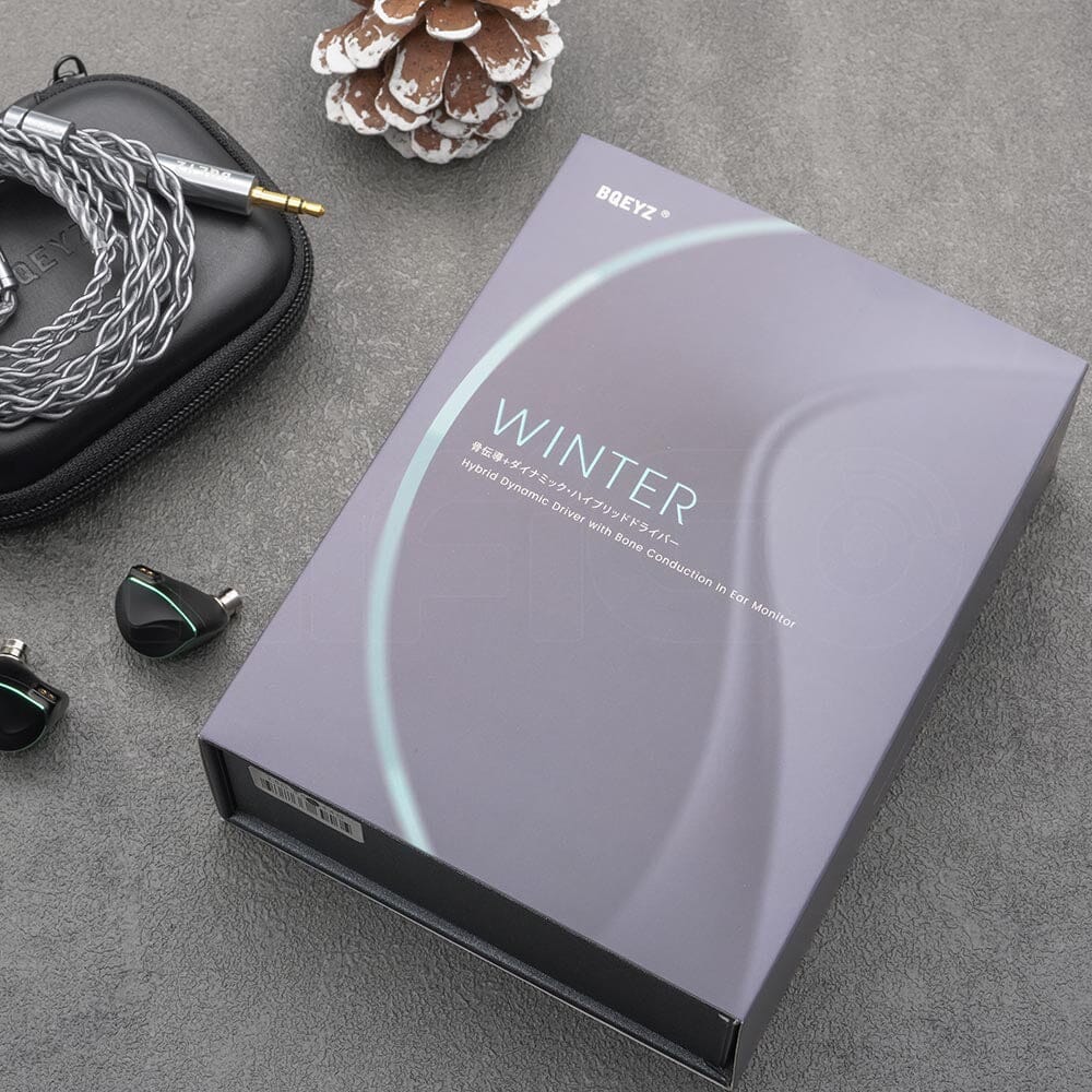 BQEYZ Winter Hybrid Dynamic Driver Earphones with 11.6mm PZT Bone Conduction - HiFi In-Ear Monitors for Audiophiles, Music Lovers & Gaming Enthusiasts - Perfect for Commuting, Workouts & Studio Recording