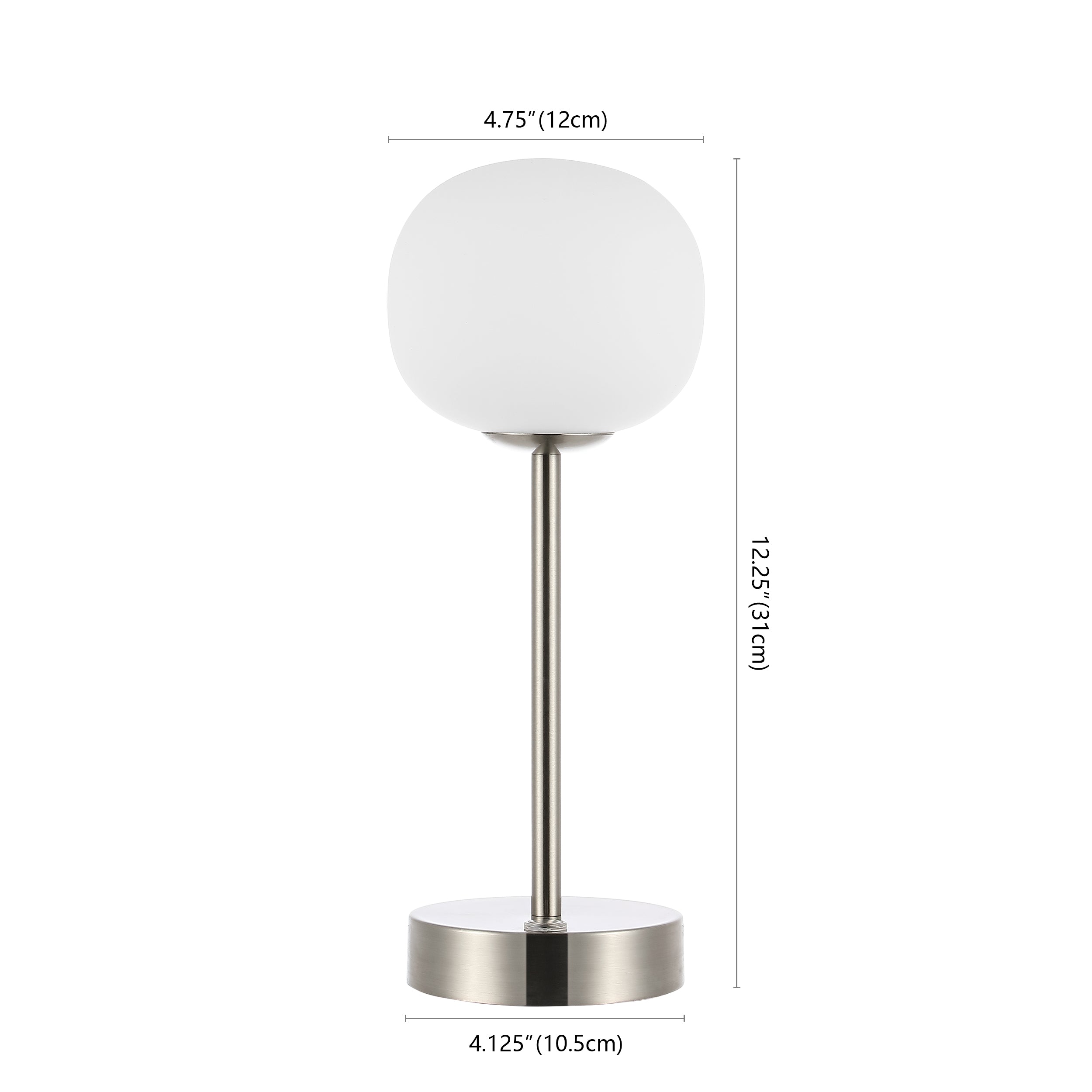 Modern Minimalist Iron Rechargeable LED Table Lamp - 12.25