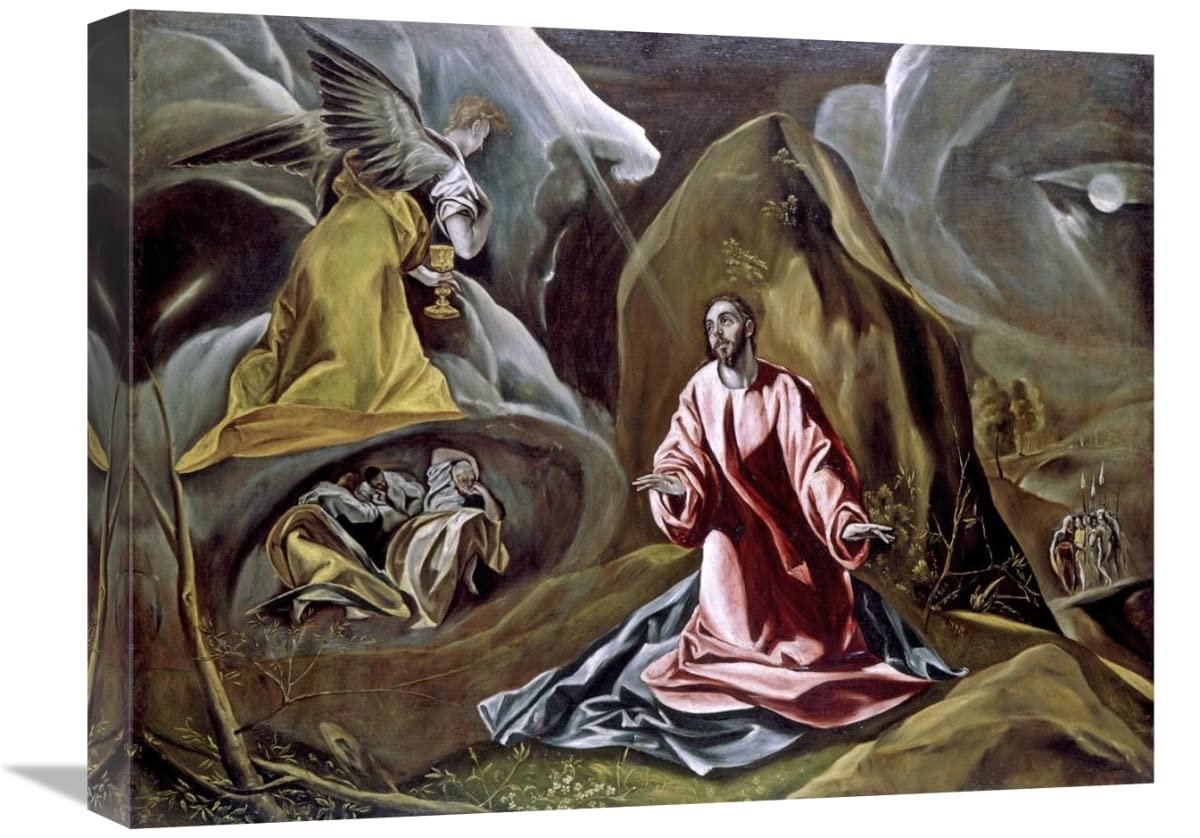 22 in. The Agony in The Garden Art Print by El Greco - Religious Wall Decor for Home, Church & Office