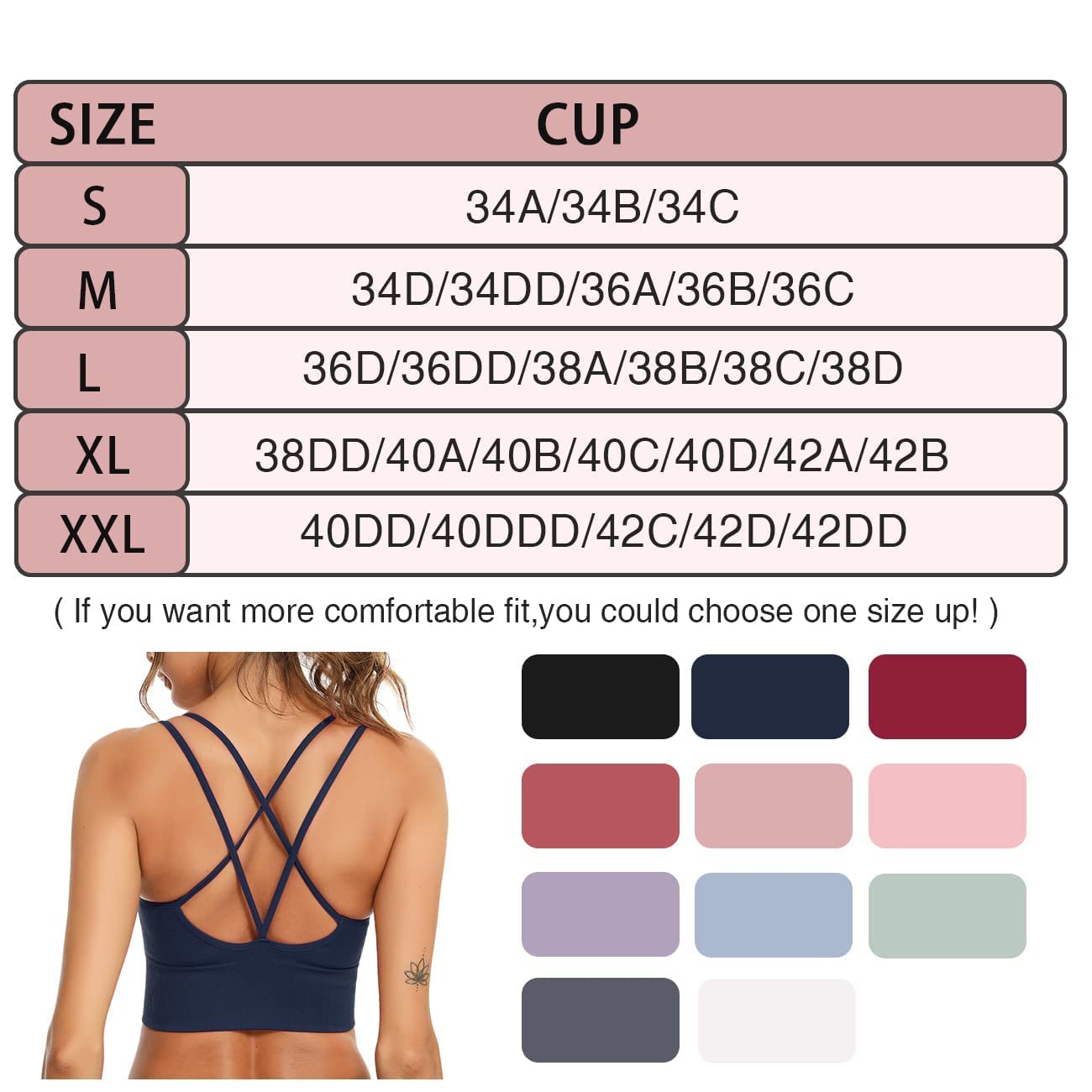 Sykooria 3 Pack Women's Strappy Sports Bra - Sexy Crisscross Yoga Running Gym Workout Tank Top - Perfect for Fitness, Yoga, Running & Athletic Activities