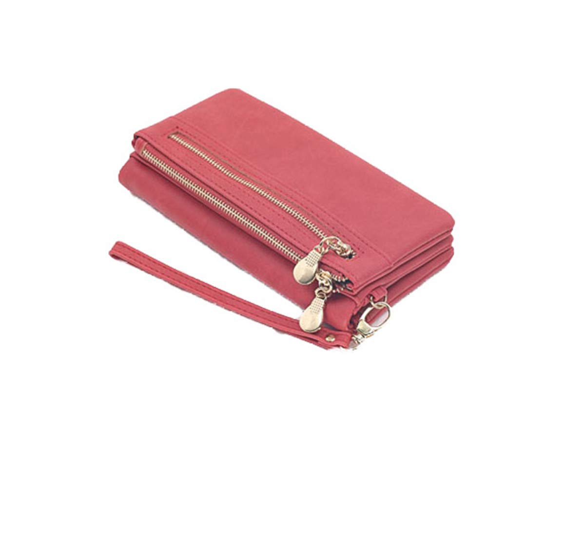 Andongnywell Double Zip Wristlet Wallet - Phone Holder for iPhone & Samsung - Travel Wristlet with RFID Protection - Perfect for Shopping, Travel & Daily Use