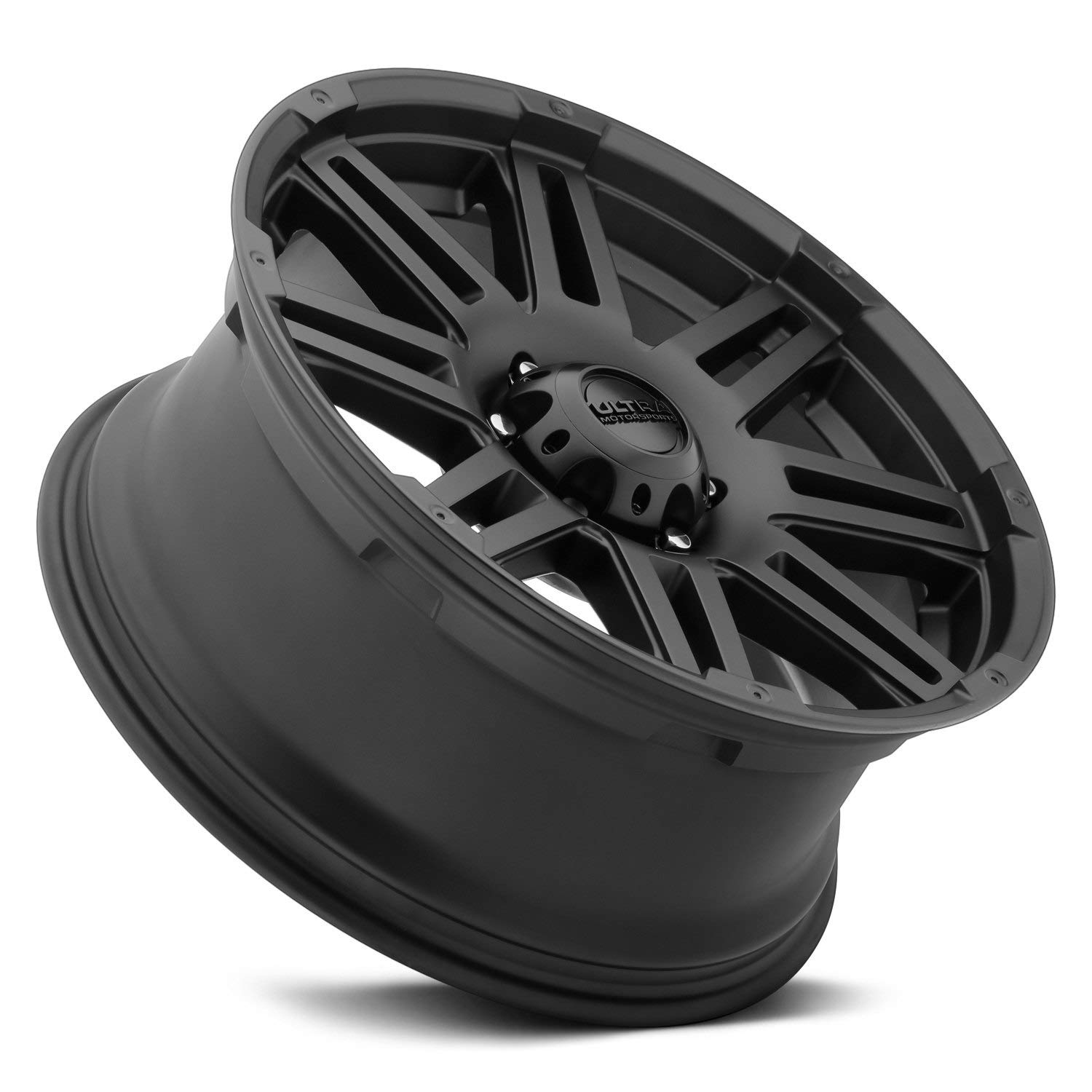 ULTRA 226SB Black Glossy Wheel with Satin Clear Coat - 18mm Offset (5x139mm Bolt Pattern) - Perfect for Off-Road Trucks & SUVs