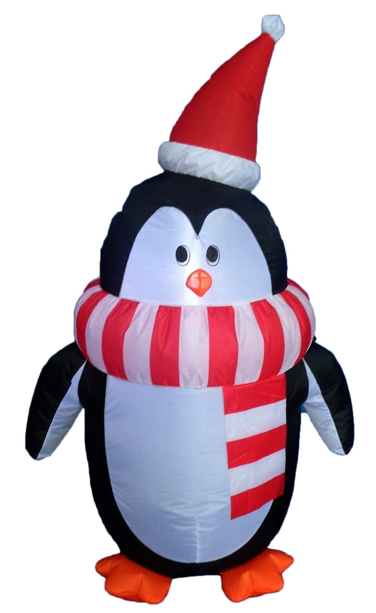 4ft & 8ft Inflatable Christmas Penguin Decorations Set - Lighted Snow Scene Penguin Family with Scarf for Outdoor Holiday Party Decor | Perfect for Front Yard, Lawn, Christmas Village & Winter Festival Displays