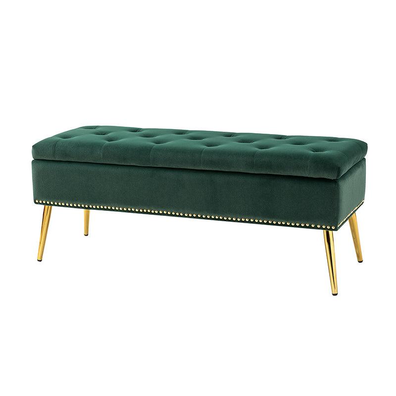 Lenore Upholstered Storage Bench with Cushion Seat - Modern Upholstered Ottoman for Bedroom, Living Room & Entryway - Multi-Functional Storage Furniture for Home Organization