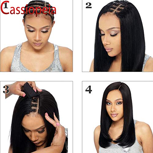Silky Straight Human Hair U Part Wigs - Short Bob Wig with Peruvian Remy Hair | 1