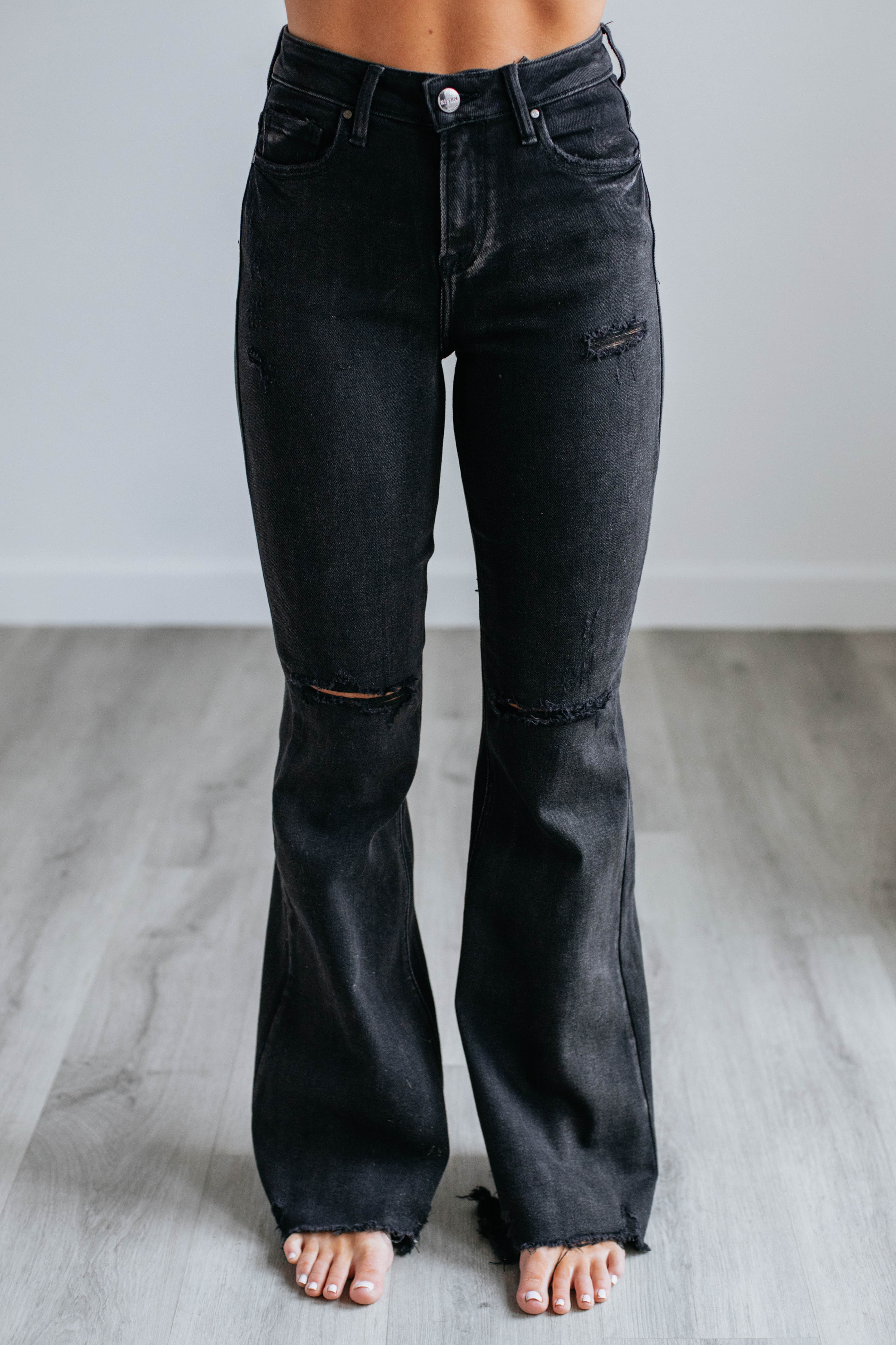 Bentley Risen Black Wash Distressed Denim Jeans for Men - Stylish Slim Fit Stretch Comfort - Perfect for Casual Wear, Night Out & Street Fashion