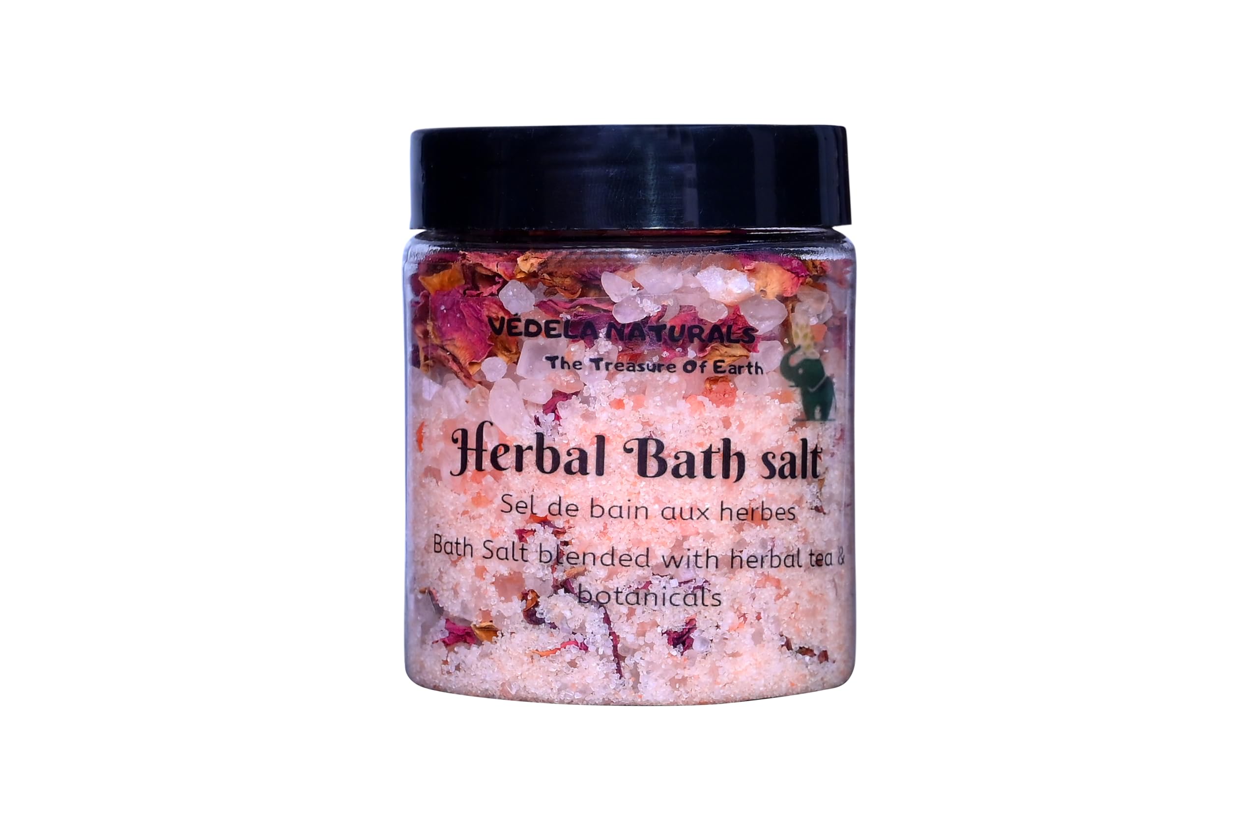VÉDELA Naturals Lavender Bath Salt Set of 3 - Relaxing & Soaking Gift Box for Spa, Stress Relief & Self Care at Home