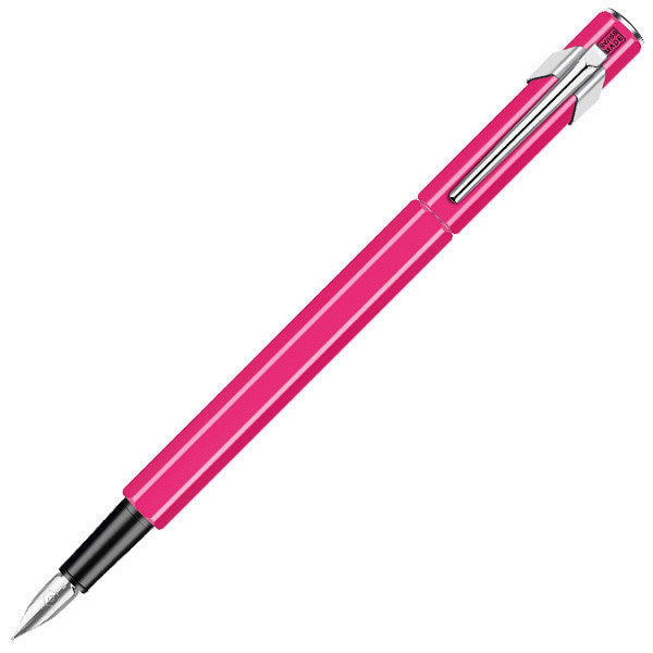 Caran d'Ache 849 Metal Fountain Pen - Fluorescent Pink Luxury Writing Instrument for Professionals & Gift Giving | Office, Journaling, Calligraphy, Signature Use
