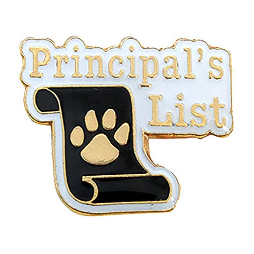 Jones School Supply - 100pcs Paw Principal's List Mascot Lapel Pins for Student Awards - Gold Pawprint Principal's List Award Pins - Bulk Principal's Achievement Pins for Teachers, School Recognition & Academic Awards Ceremonies