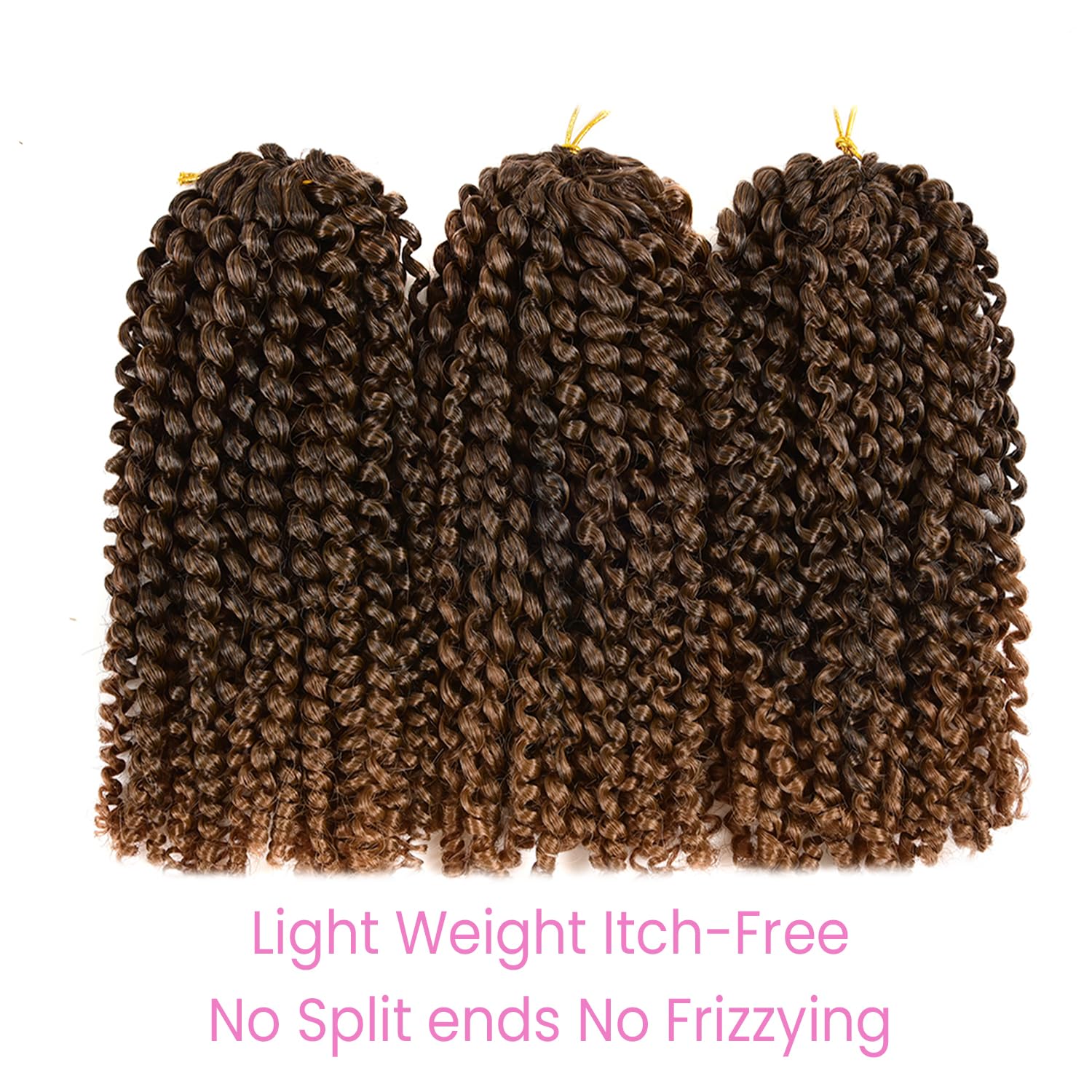8 Inch Marlybob Crochet Braiding Hair - Afro Kinky-Curly Passion Twist Hair for Black Women (6 Bundles, Black) | Perfect for Protective Styles, Twist Outs & Natural Hair Care