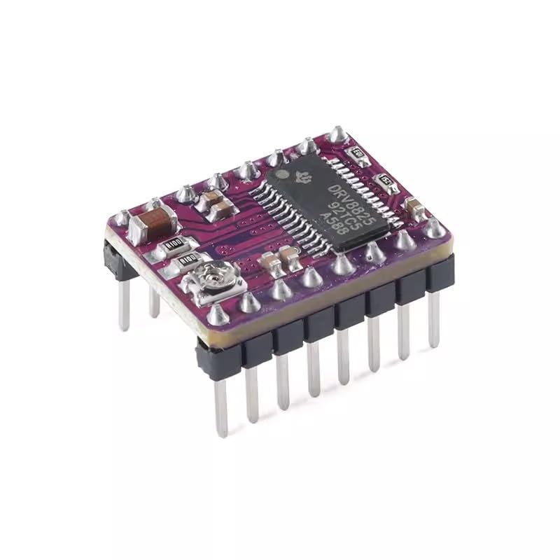 10Pcs DRV8825 Stepper Motor Driver Modules with Heat Sink - Compatible with 3D Printers, RepRap, RAMPS1.4, StepStick - High Precision Purple Motor Drivers for DIY CNC, Robotics & Automation Projects