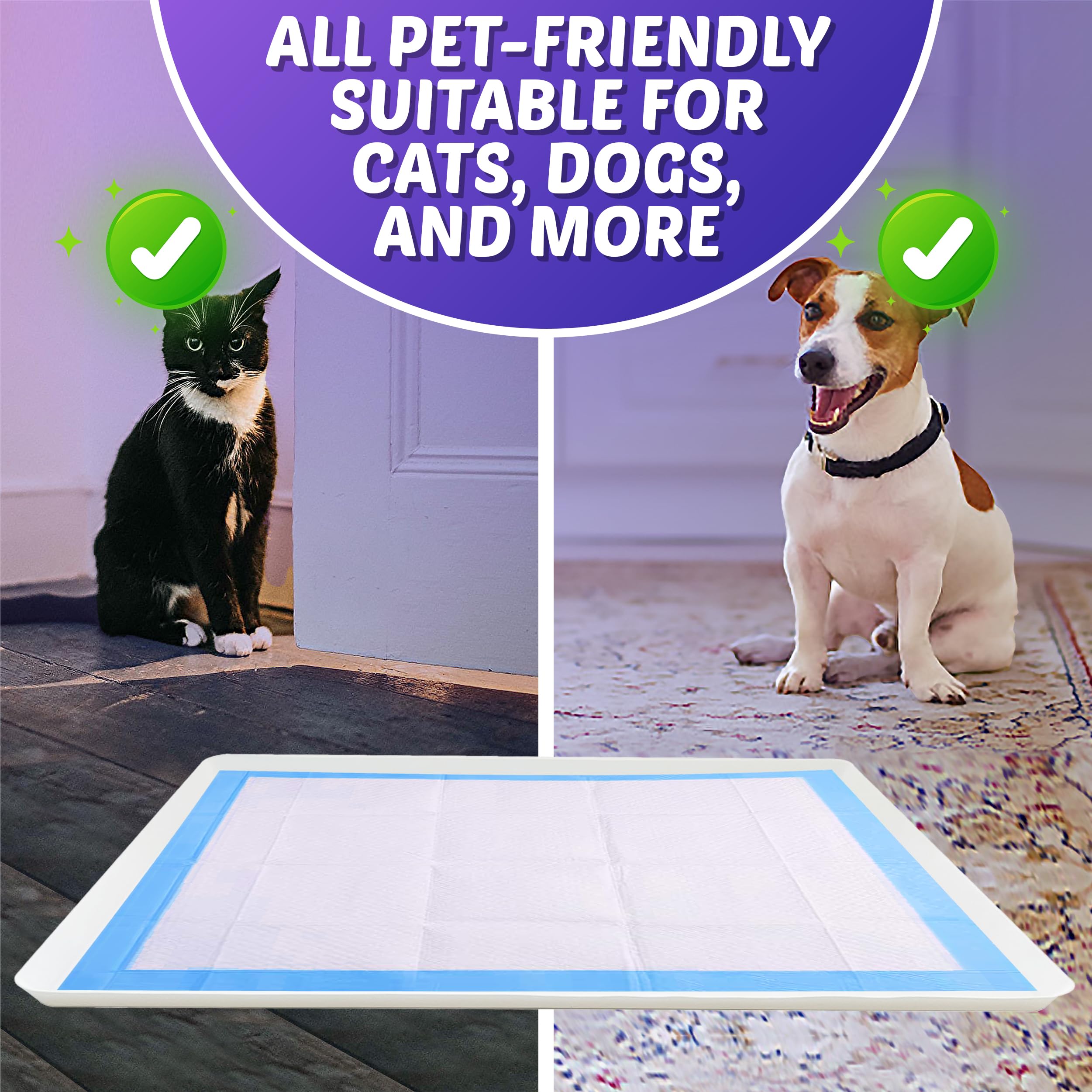 Skywin 28 x 30 Inches Dog Training Pad Holder Tray - Non-Slip Silicone Wee Wee Pad Holder for Puppy Potty Training | Leak-Proof & Easy to Clean | Perfect for Indoor Use, Crate Training, and Small Dog Breeds