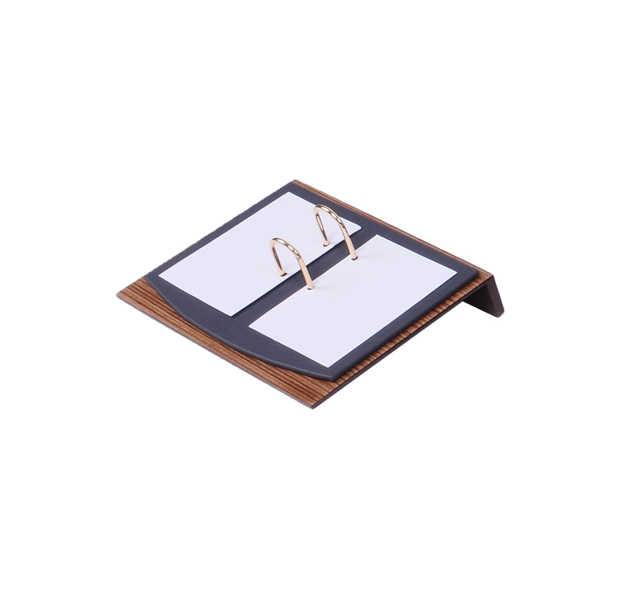 Premium Leather & Wood Desk Organizer Set with Double Tray - 11 Piece Luxury Office Accessories for Home & Professional Workspaces (Gray) - Perfect for Organizing Pens, Files & Stationery on Executive Desks