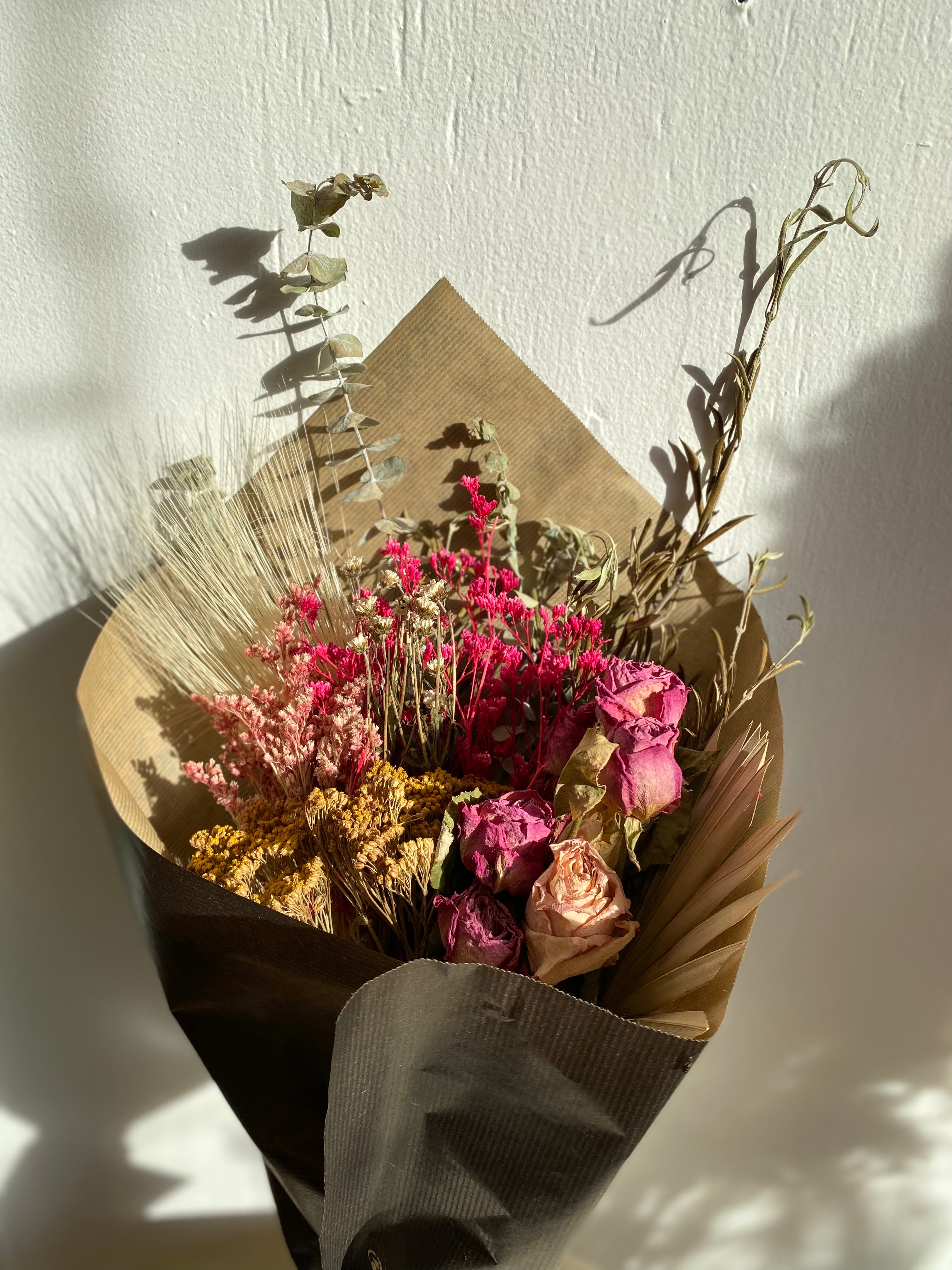 Premium Dried Floral Bouquet - Natural Long-Lasting Flowers for Home Decor, Wedding Centerpieces & Boho Aesthetic Arrangements