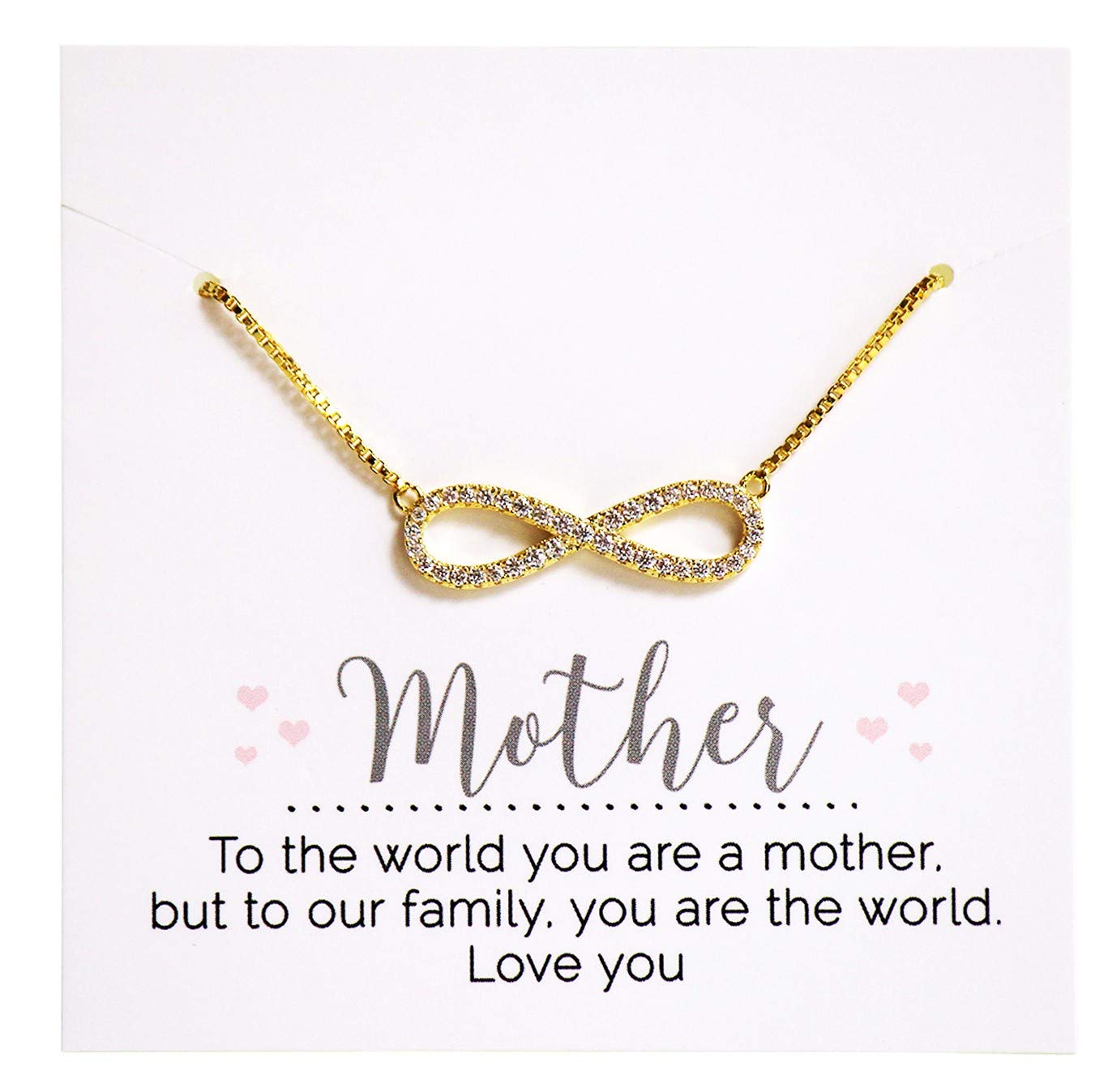 Cleo Classic Designs Infinity Necklace for Women - Elegant Mother's Day Gift, Mom Jewelry, Sterling Silver Infinity Symbol Necklace - Perfect for Birthday, Anniversary & Everyday Wear