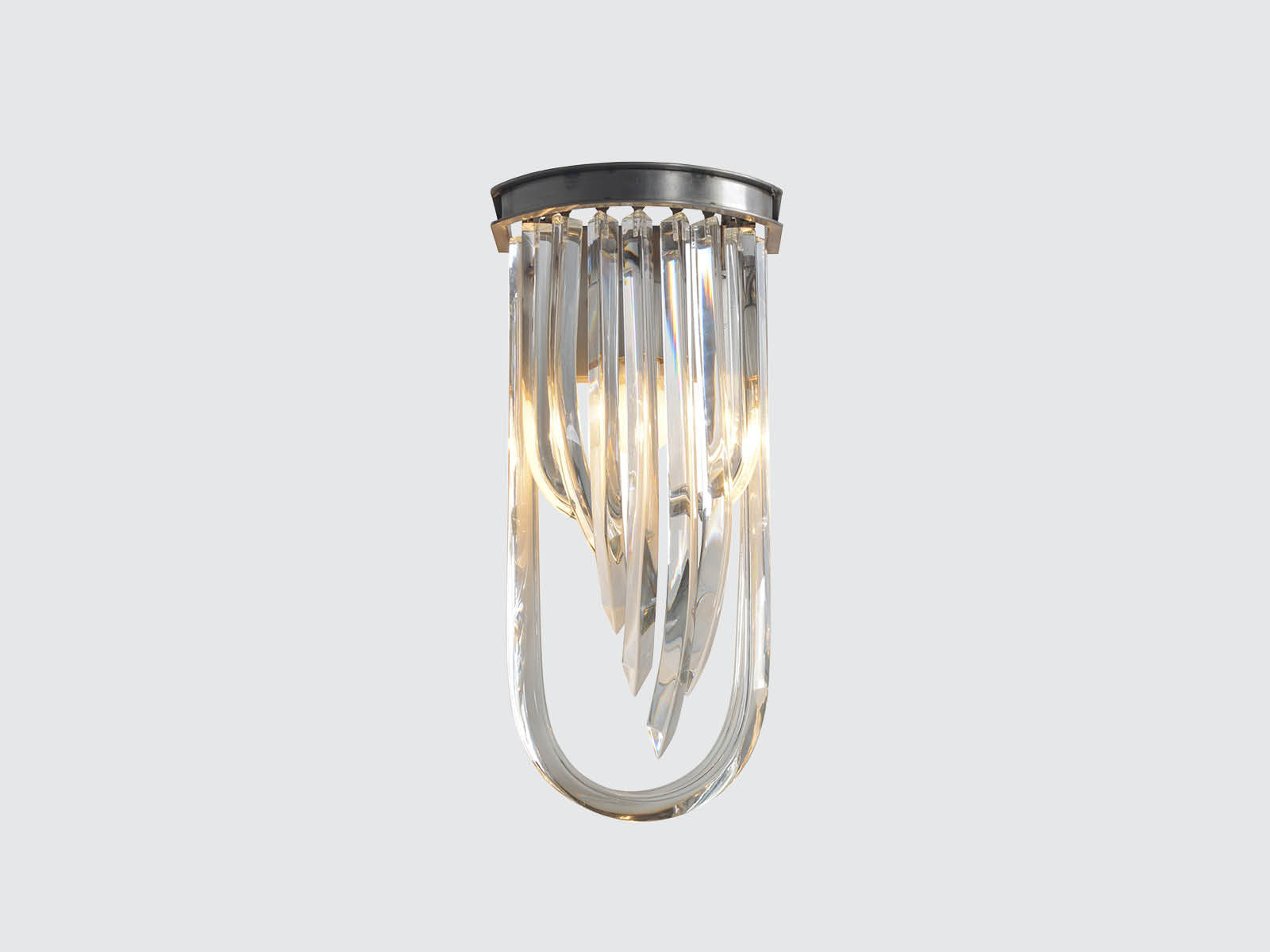 Crossglass Wall Sconce - Modern Glass Light Fixture for Bedroom, Living Room & Hallway Decor | Energy Efficient LED Wall Lighting