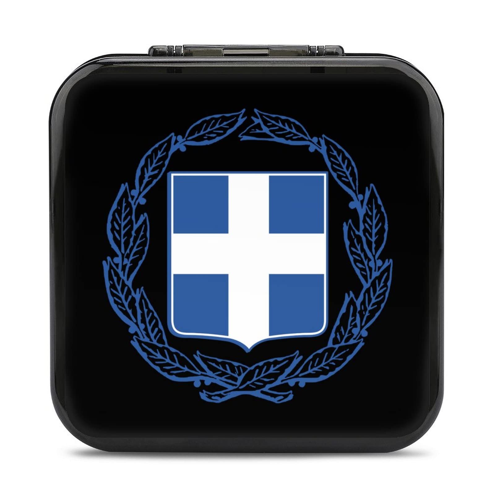 Greek Coat of Arms Themed Nintendo Switch Game Card Storage Case - 24 Slot Card Holder for Switch Games | Perfect for Travel & Game Organization