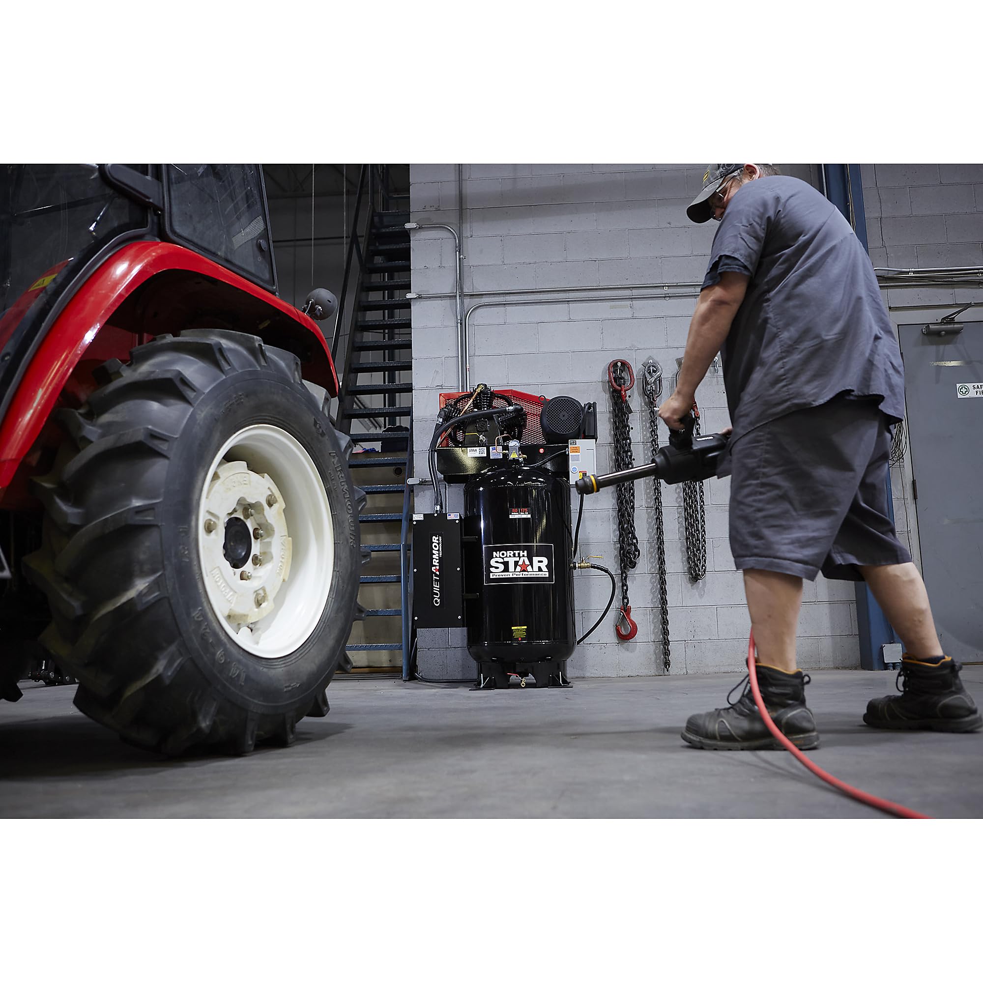 NorthStar 7.5 HP 80-Gallon Air Compressor with Quiet Armor Technology | 26 CFM High Performance | Ideal for Workshops, Construction Sites & Auto Repair Shops