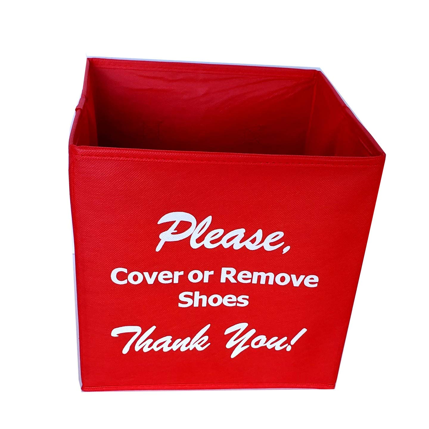 Alexi Ricci Red Bootie Box - Collapsible Shoe Cover Storage Organizer for Disposable & Reusable Shoe Covers | Perfect for Medical Offices, Hospitals, Clean Rooms & Home Use