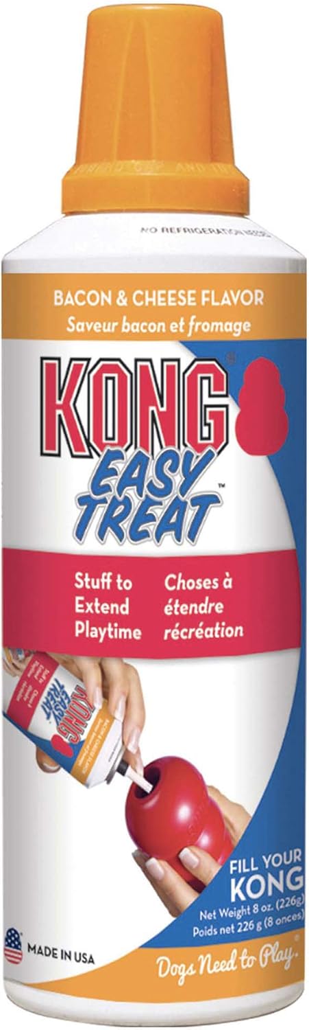KONG Easy Bacon and Cheese Flavored Dog Treats 8oz - Natural Chew Snacks for Small & Large Dogs - Training Rewards & Dental Health - Perfect for Puppies & Adult Dogs