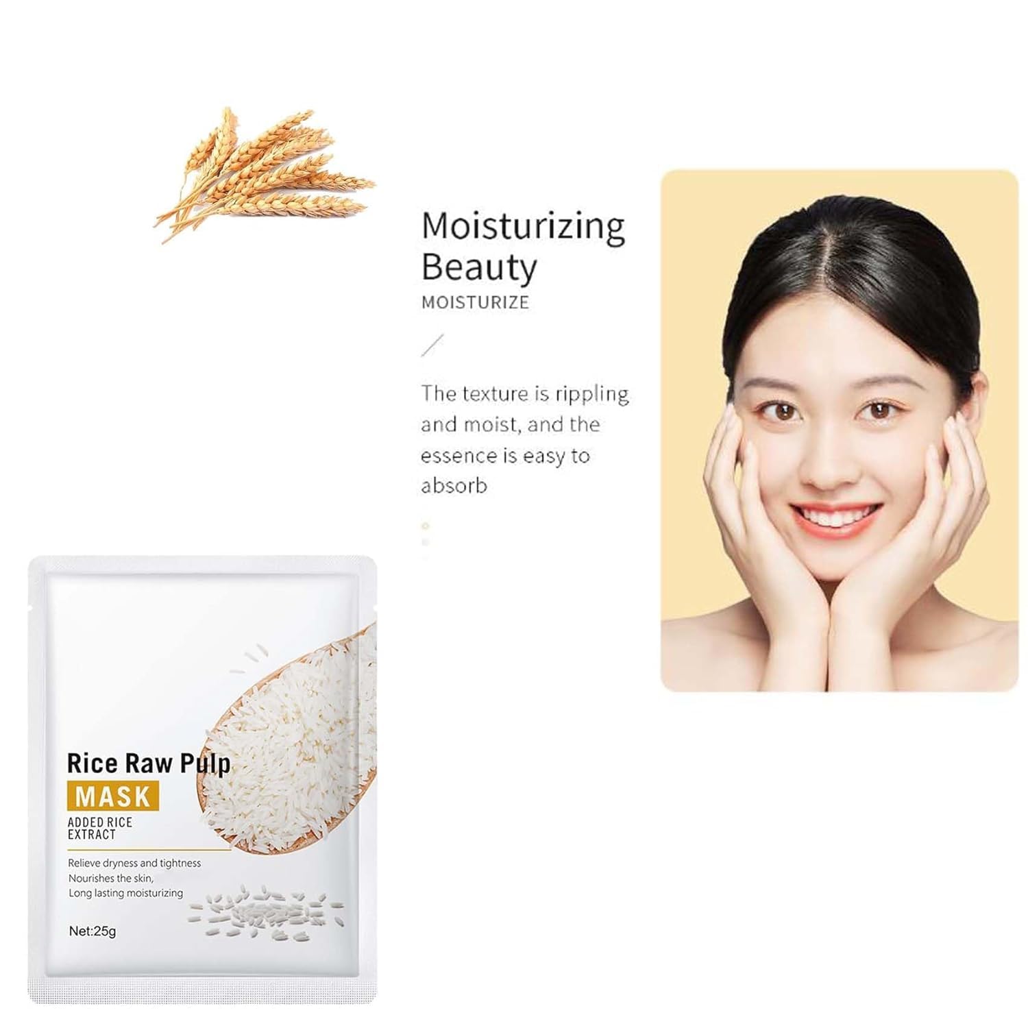 Korean Rice Dough Modeling Facial Mask - Instant Hydration Boost & Deep Nourishing for Dry Skin - Perfect for Spa Night, Self-Care Routine & Glowing Skin Treatment