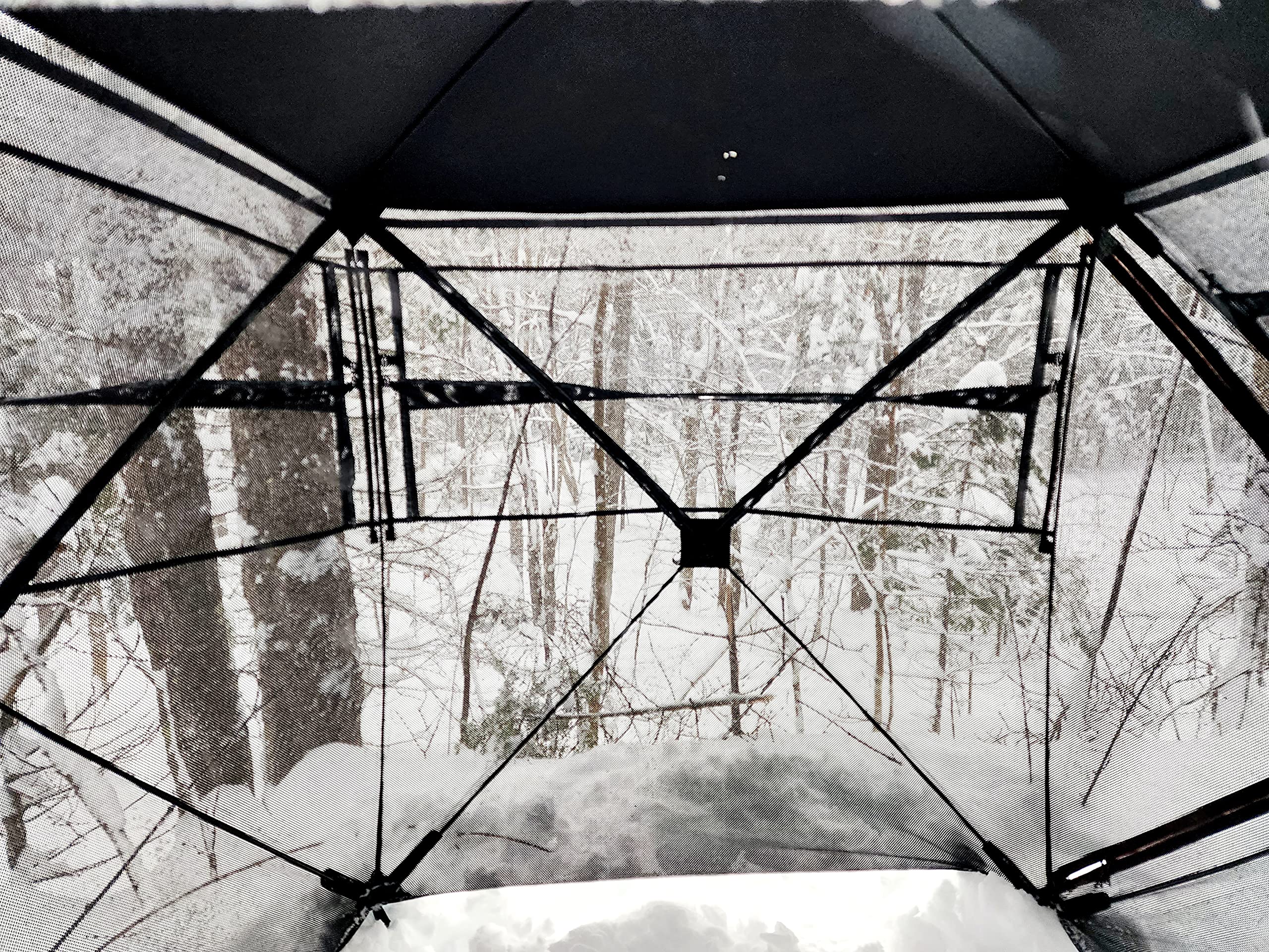360° See-Through Hunting Ground Blind - Lightweight Portable Camouflage Tent for Deer & Turkey Hunting - Perfect for Wildlife Observation & Outdoor Adventures