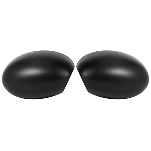 Replacement Mirror Covers for MINI Cooper R52 R50 R53 2001-2006 - Black Left & Right Side View Mirror Caps - Durable Door Wing Mirror Covers for Enhanced Style & Protection (Perfect for Car Customization & Replacement Parts)