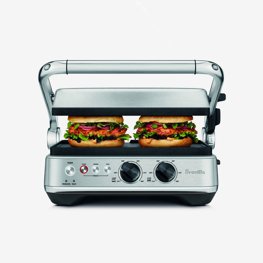 Breville Sear & Press Grill Sandwich Maker - Stainless Steel Panini Press & Indoor Grill for Perfect Sandwiches, Paninis & More - Ideal for Home, Office & Outdoor Cooking