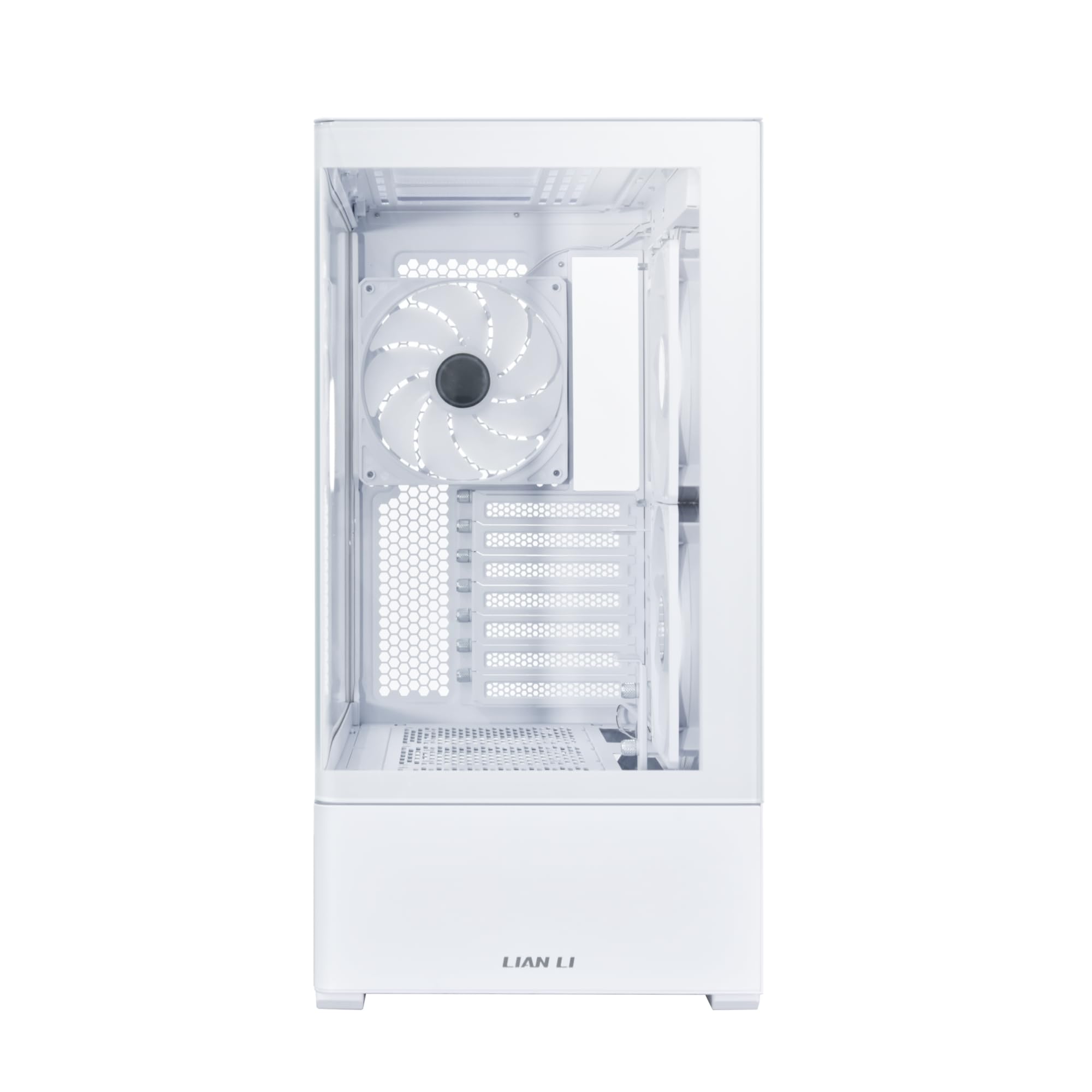 LIAN LI Mid-Tower ATX PC Case with 3 x 140mm ARGB Fans, Tempered Glass Front & Side Panels - Liquid Cooling Ready Gaming Computer Chassis (LL01 RGB - ATX - White) | Perfect for High-Performance Gaming PCs & Custom Water Cooling Builds