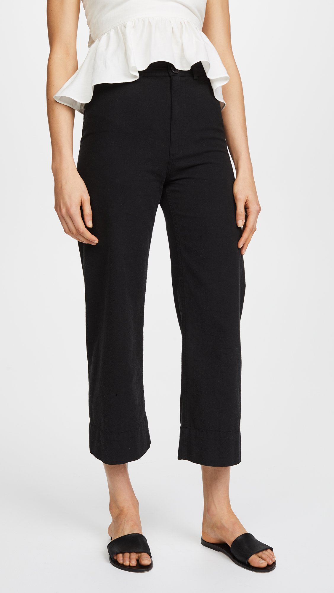 Apiece Apart Women's Merida Pants - High Waisted Wide Leg Trousers for Casual & Office Wear | Comfortable & Stylish Women's Fashion Pants for Everyday Outfits