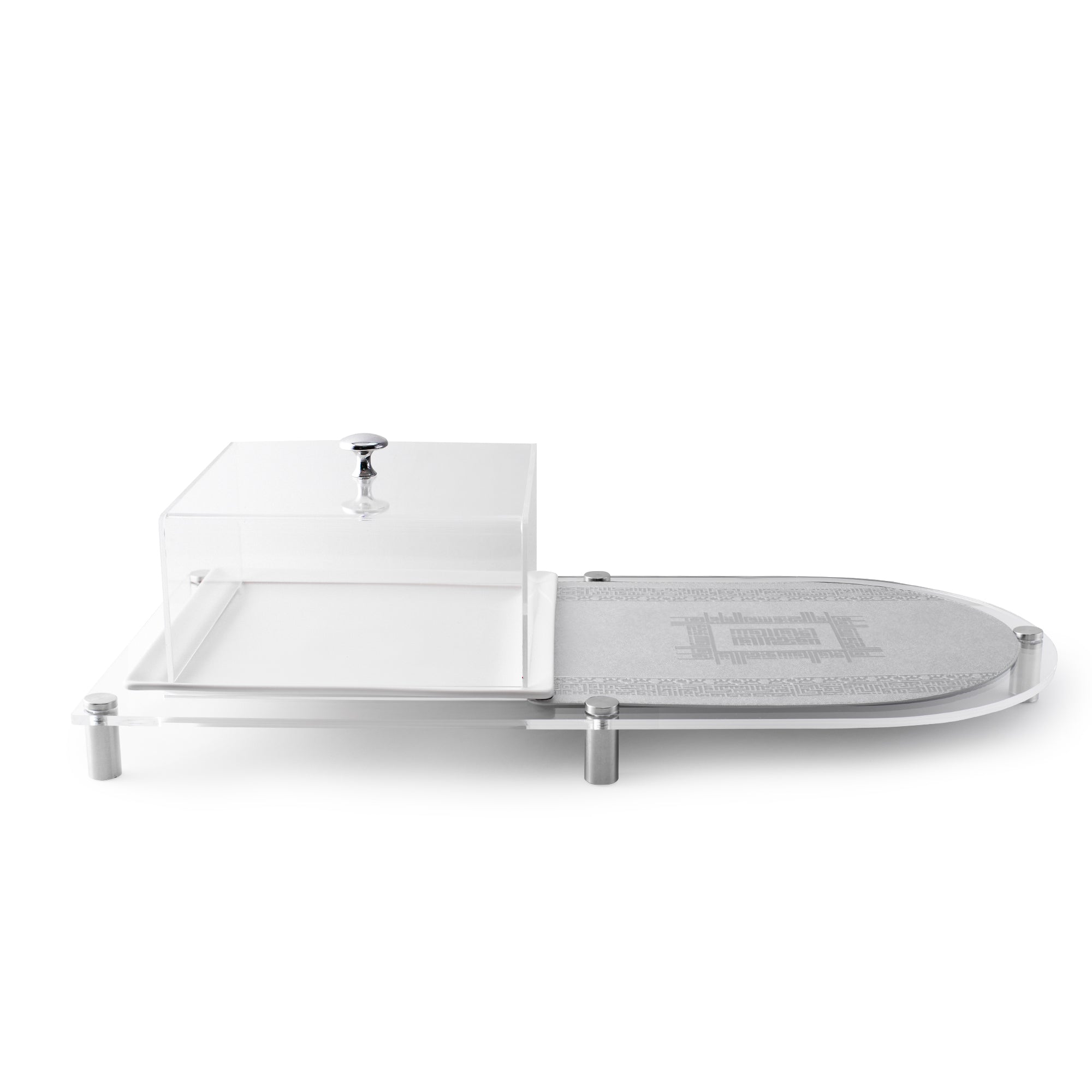 Dimlaj Shafa Acrylic Dessert Stand - 3 Tier Silver Cake Stand for Wedding, Party & Dessert Display - Elegant Serving Tray for Cupcakes, Macarons, Candy & Pastries