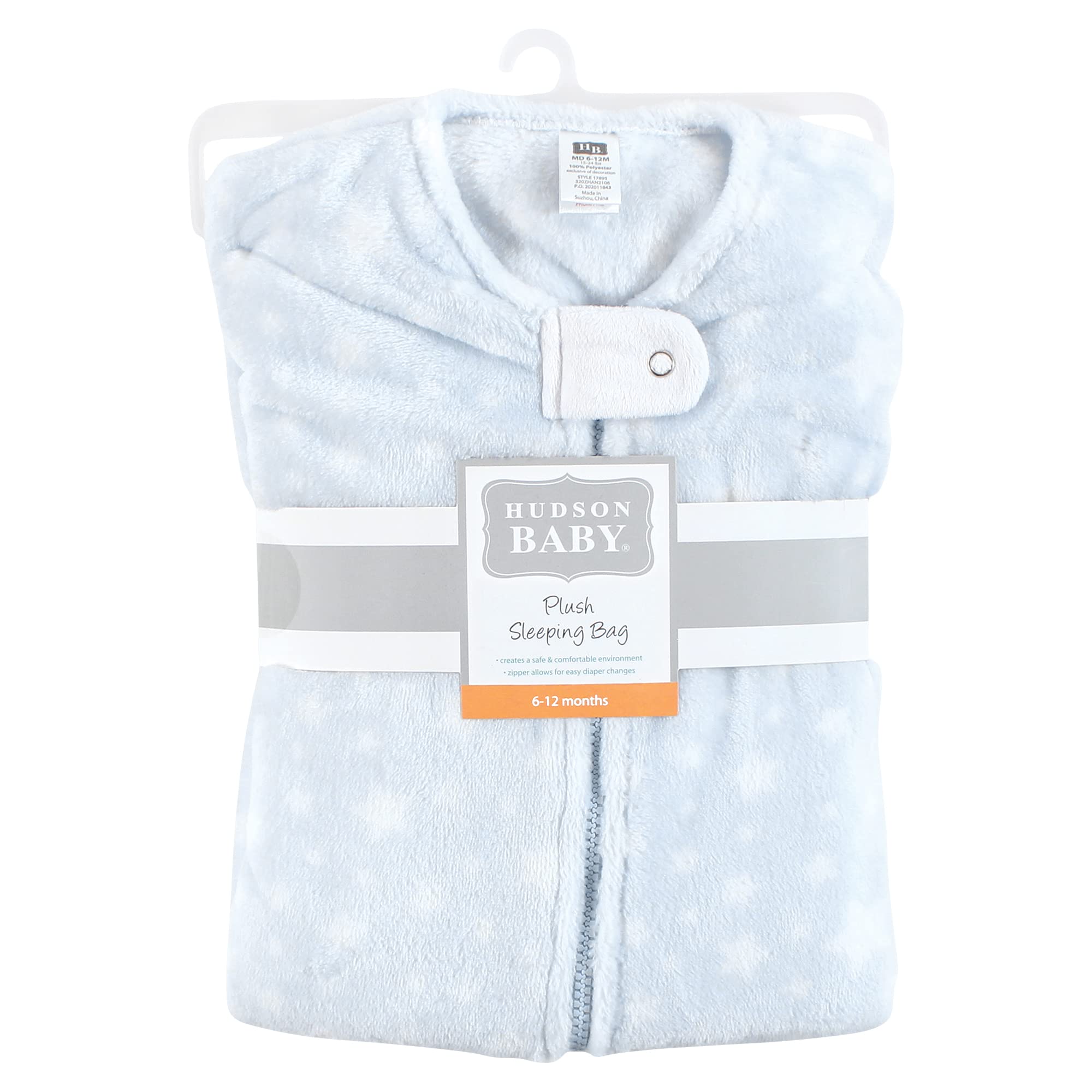 Hudson Baby Unisex Plush Sleeping Bag Sack Blanket - Soft & Cozy for Newborns 0-6 Months | Perfect for Nursery, Travel & Winter Warmth