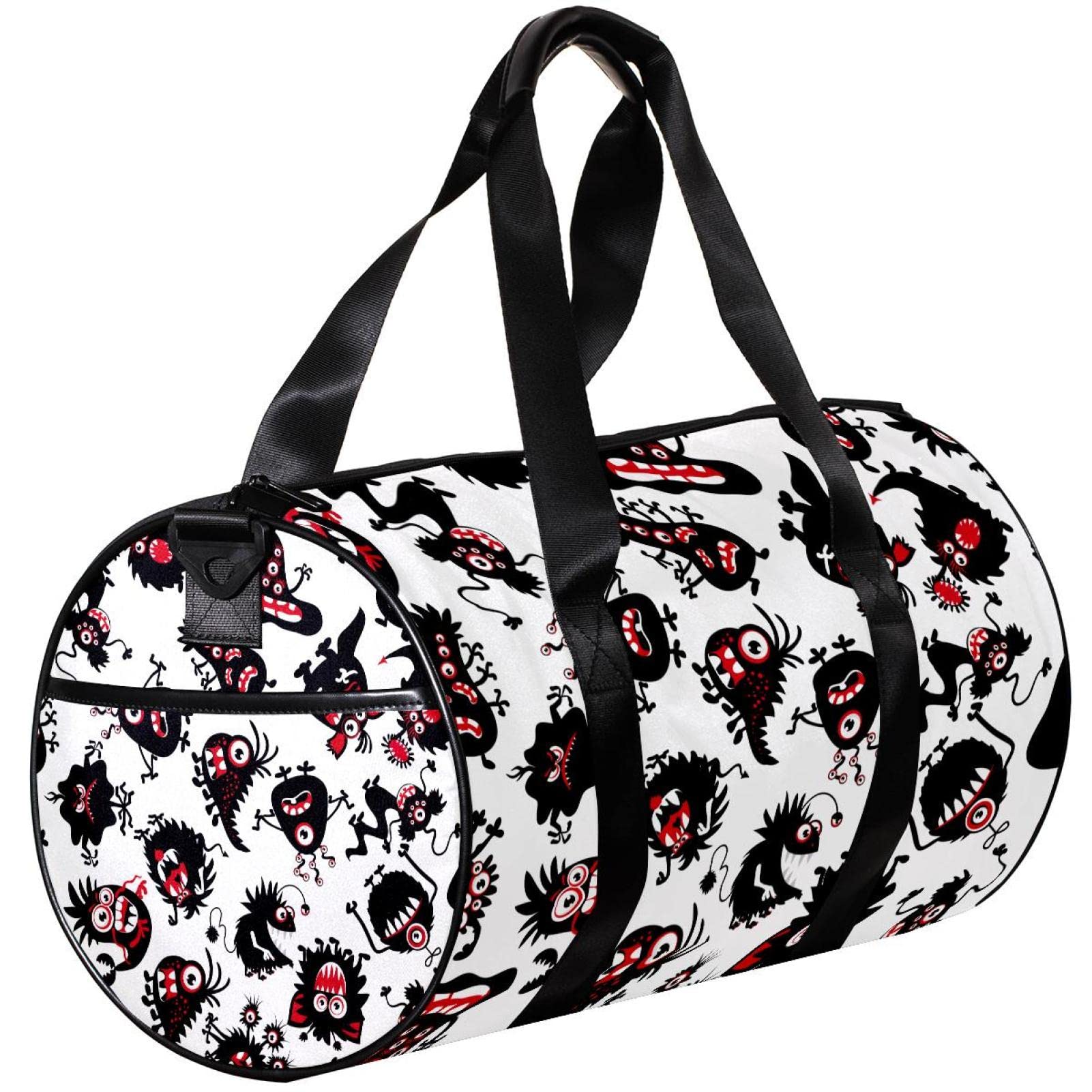 Funny Halloween Pattern Small Travel Duffel Bag - Lightweight Canvas Gym Bag for Sports, Workouts & Weekend Getaways - Perfect for Gym, Travel & Halloween Costume Accessories
