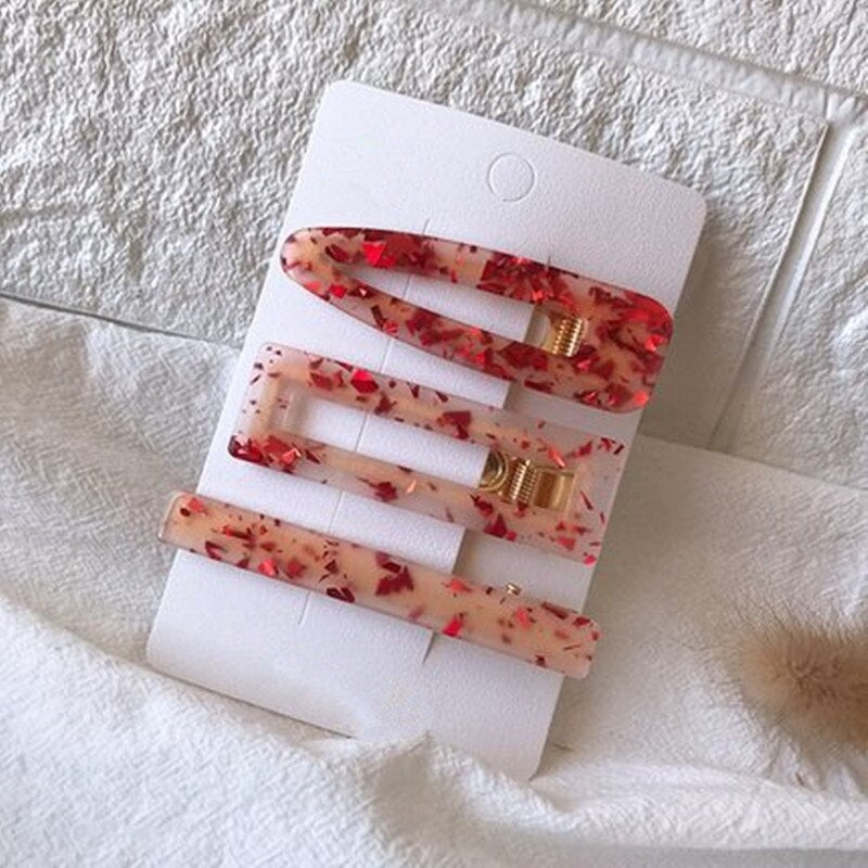 Elegant Women's Fashion Hair Clips - Pearl & Acetate Geometric Design Hair Accessories for Parties, Weddings & Everyday Style