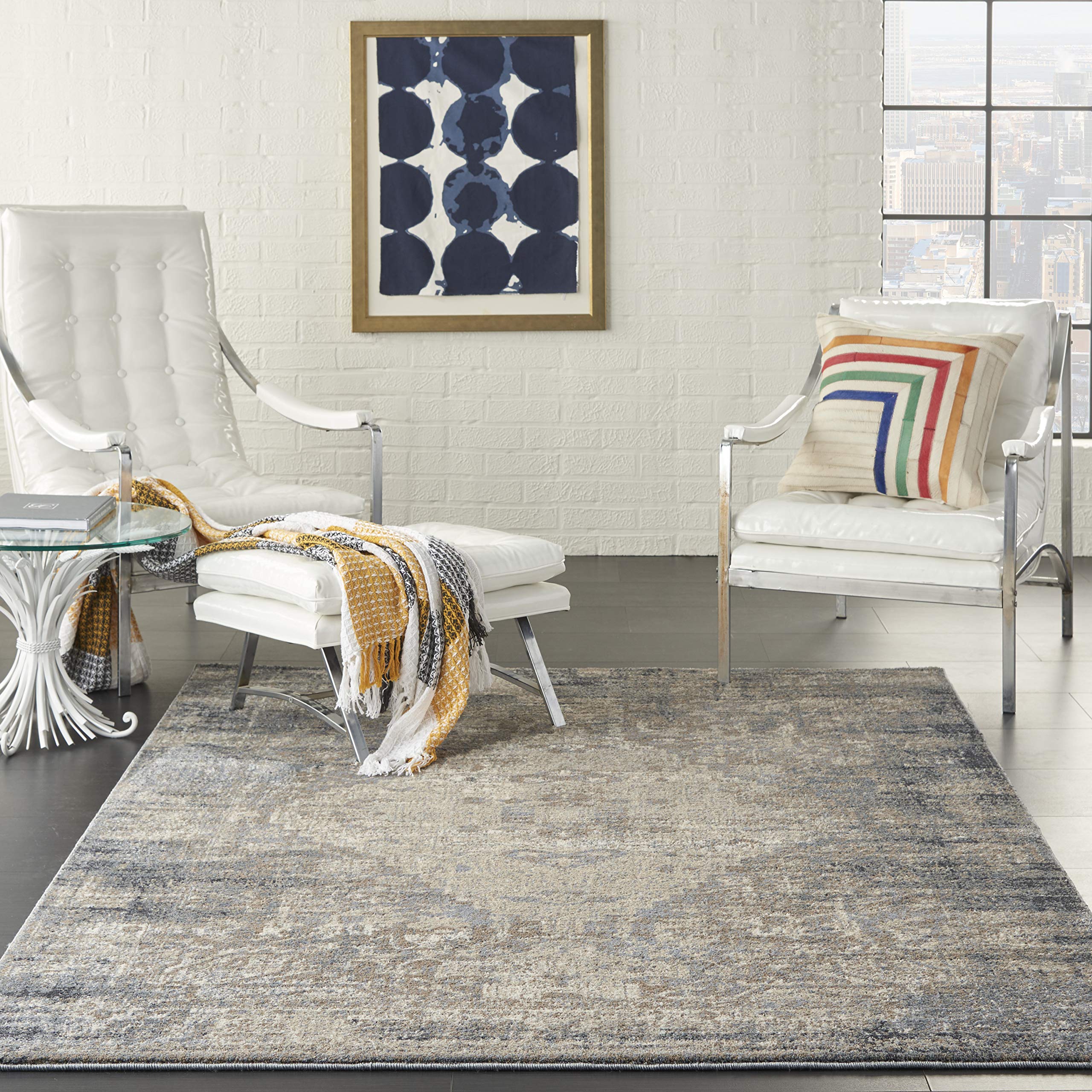 Kathy Ireland Moroccan Celebration Farmhouse & Country Grey/Slate 5'3